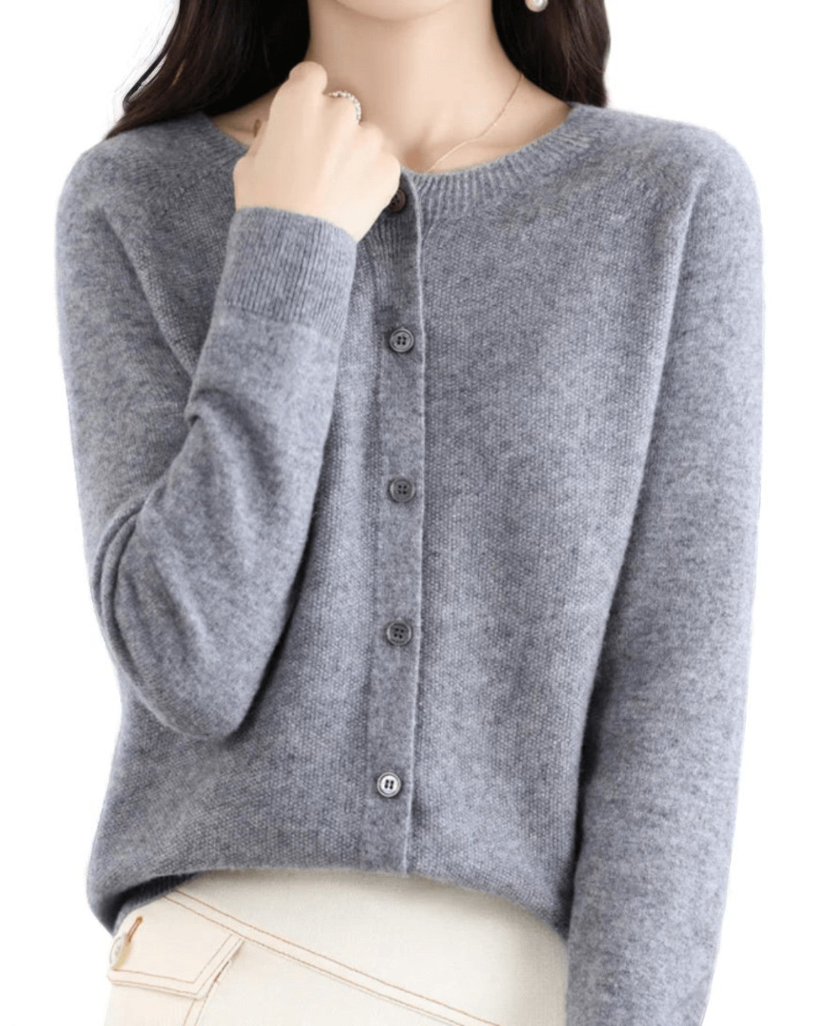 Eleganter Cashmere-Cardigan Aurora