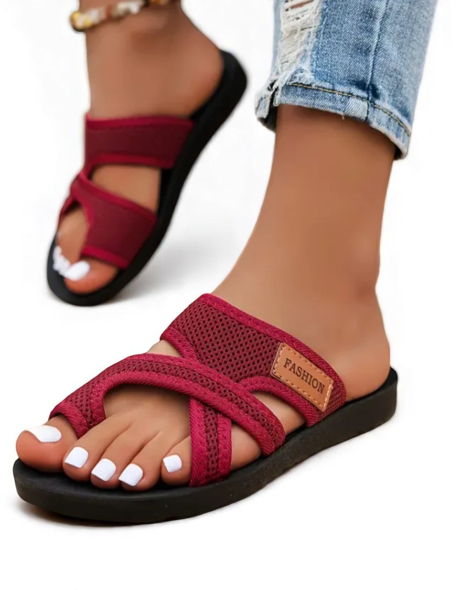 Ina Perforierte Mesh-Sandalen