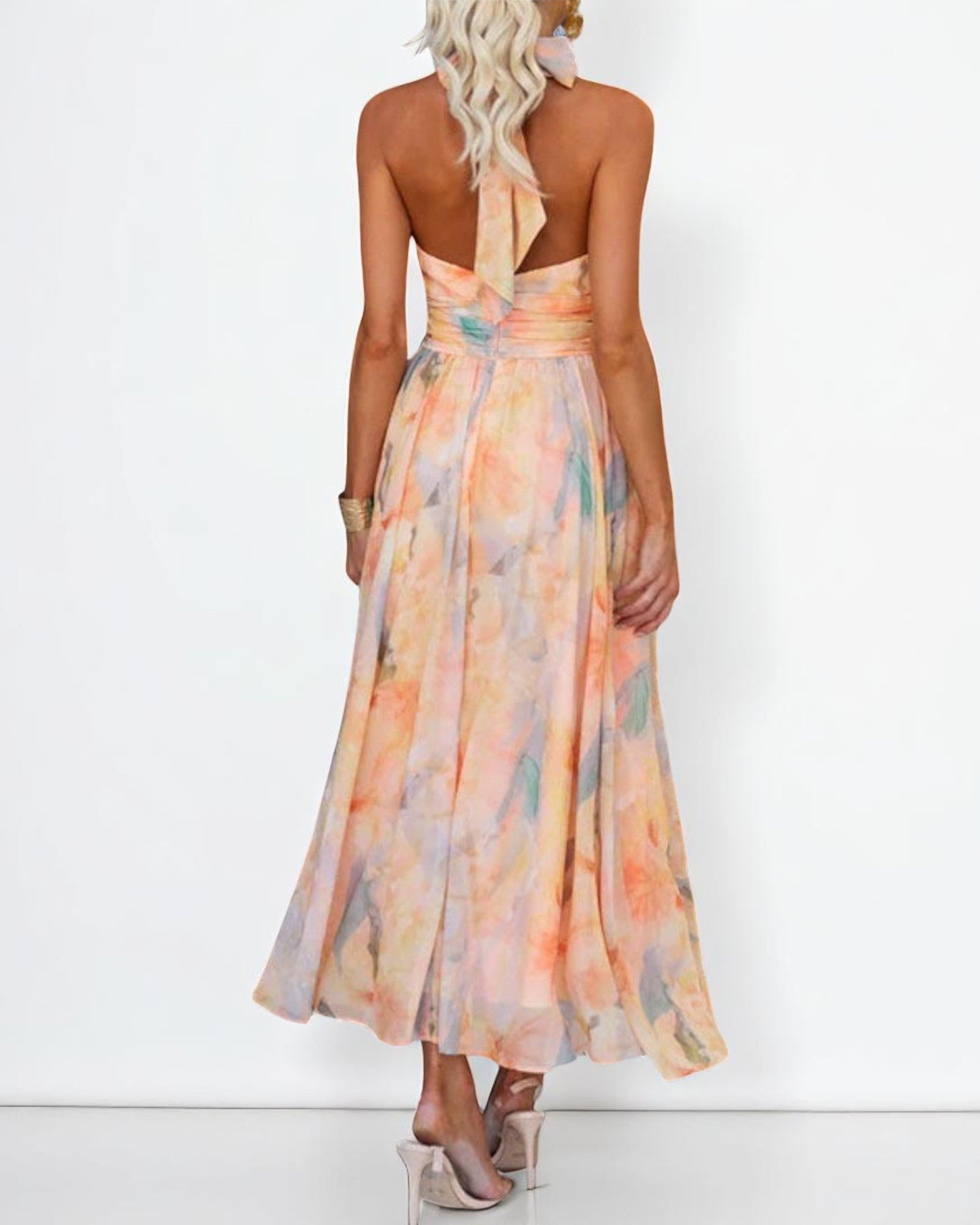 Oana-Gabriela Sommerkleid mit Neckholder-Ausschnitt