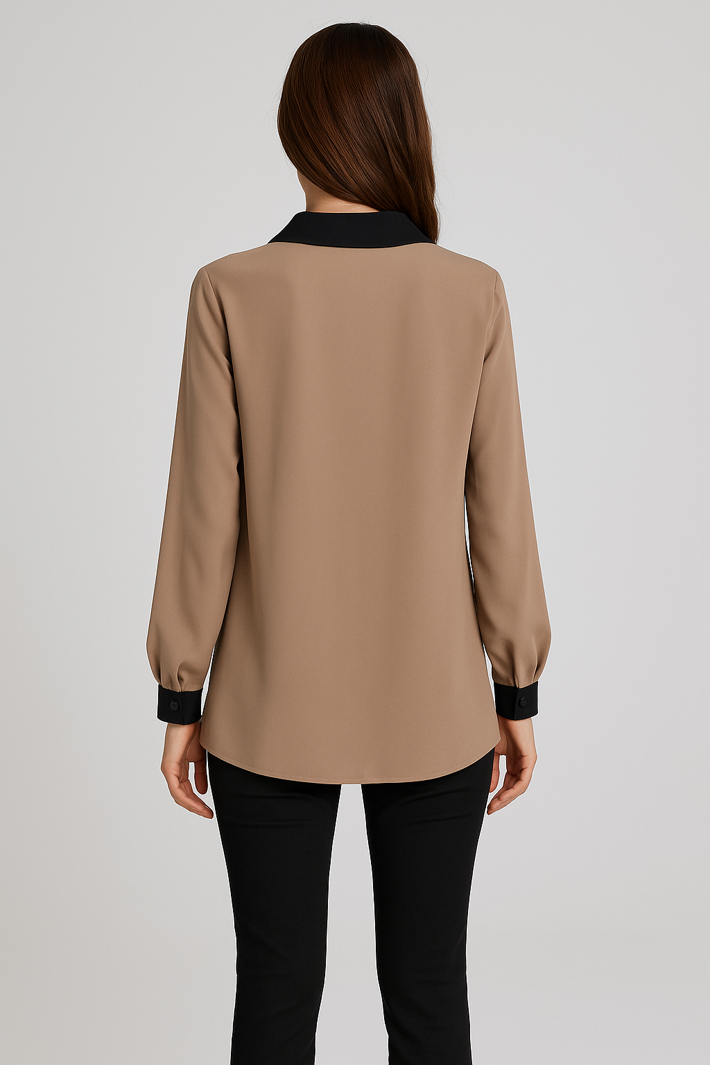 Kontrastkragen Bluse