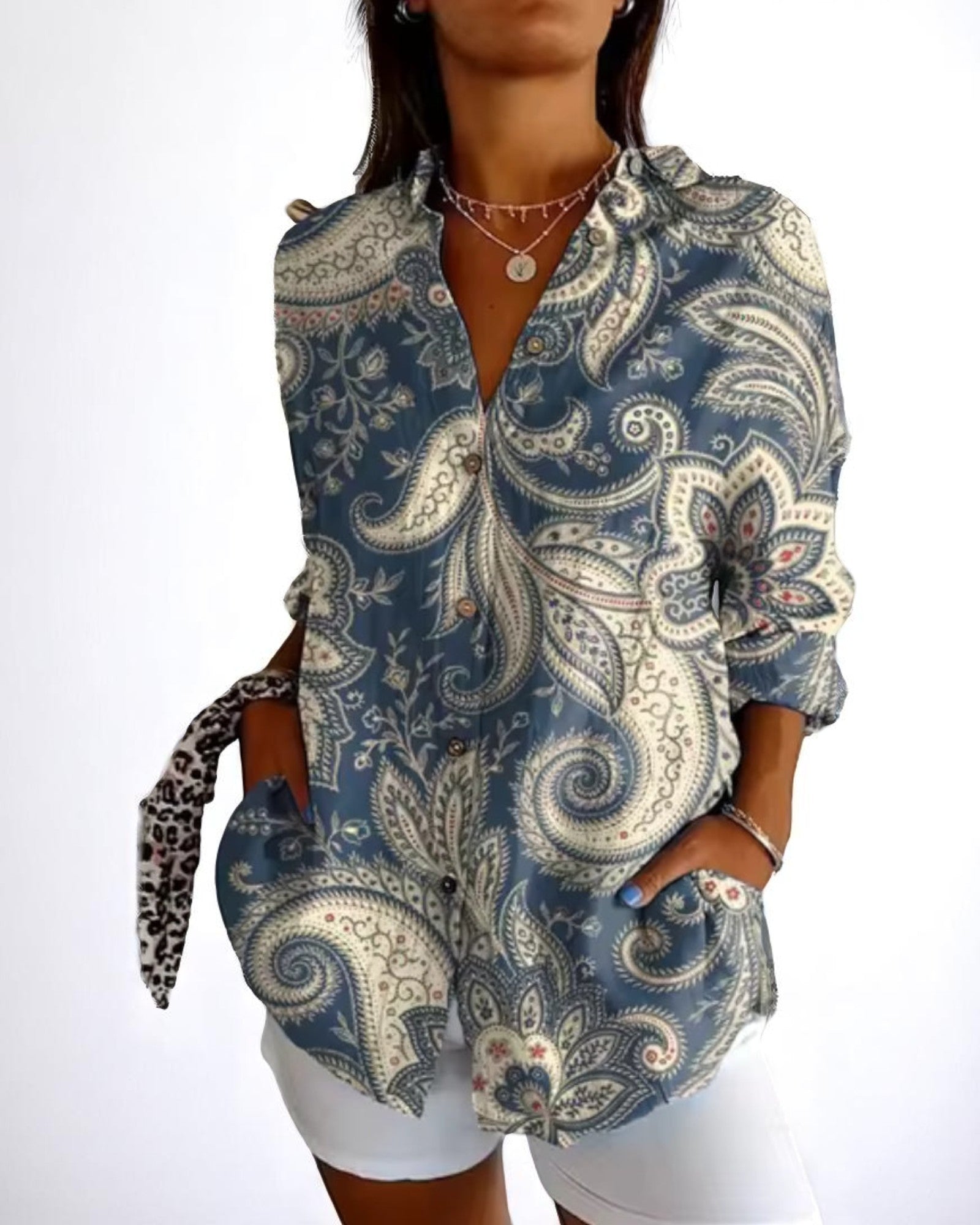 Laura Leichte Bluse mit langen Ärmeln und floralem Muster