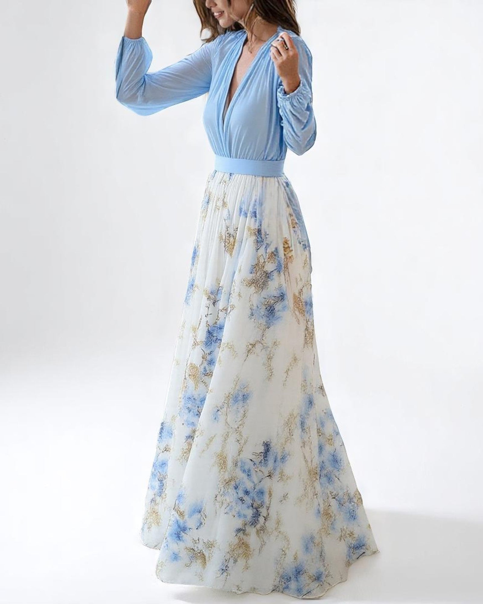 Simona Maxikleid mit Floralprint
