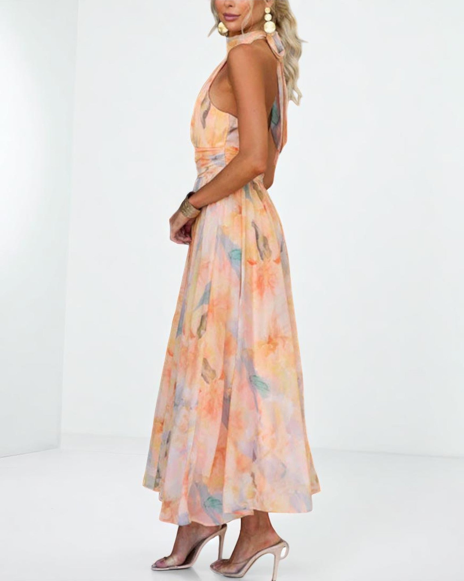 Oana-Gabriela Sommerkleid mit Neckholder-Ausschnitt