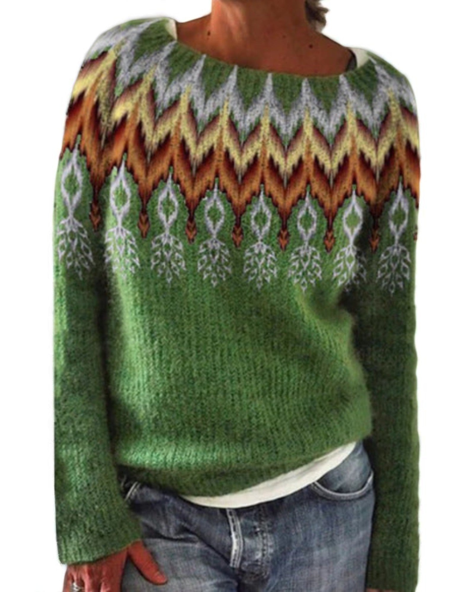 Melina Bequemer norwegische Pullover