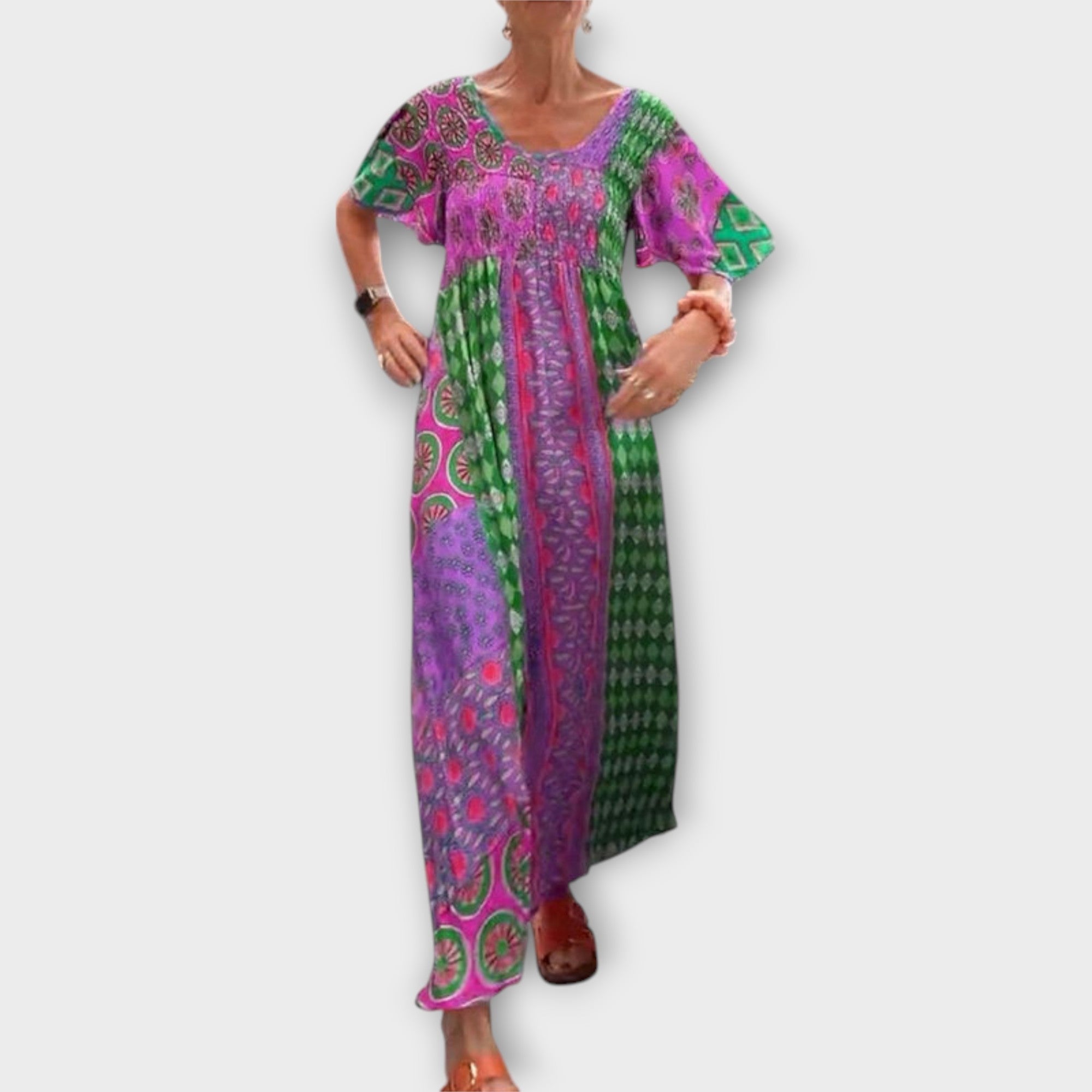 Maria-Roxana Buntes Kleid mit Boho-Muster