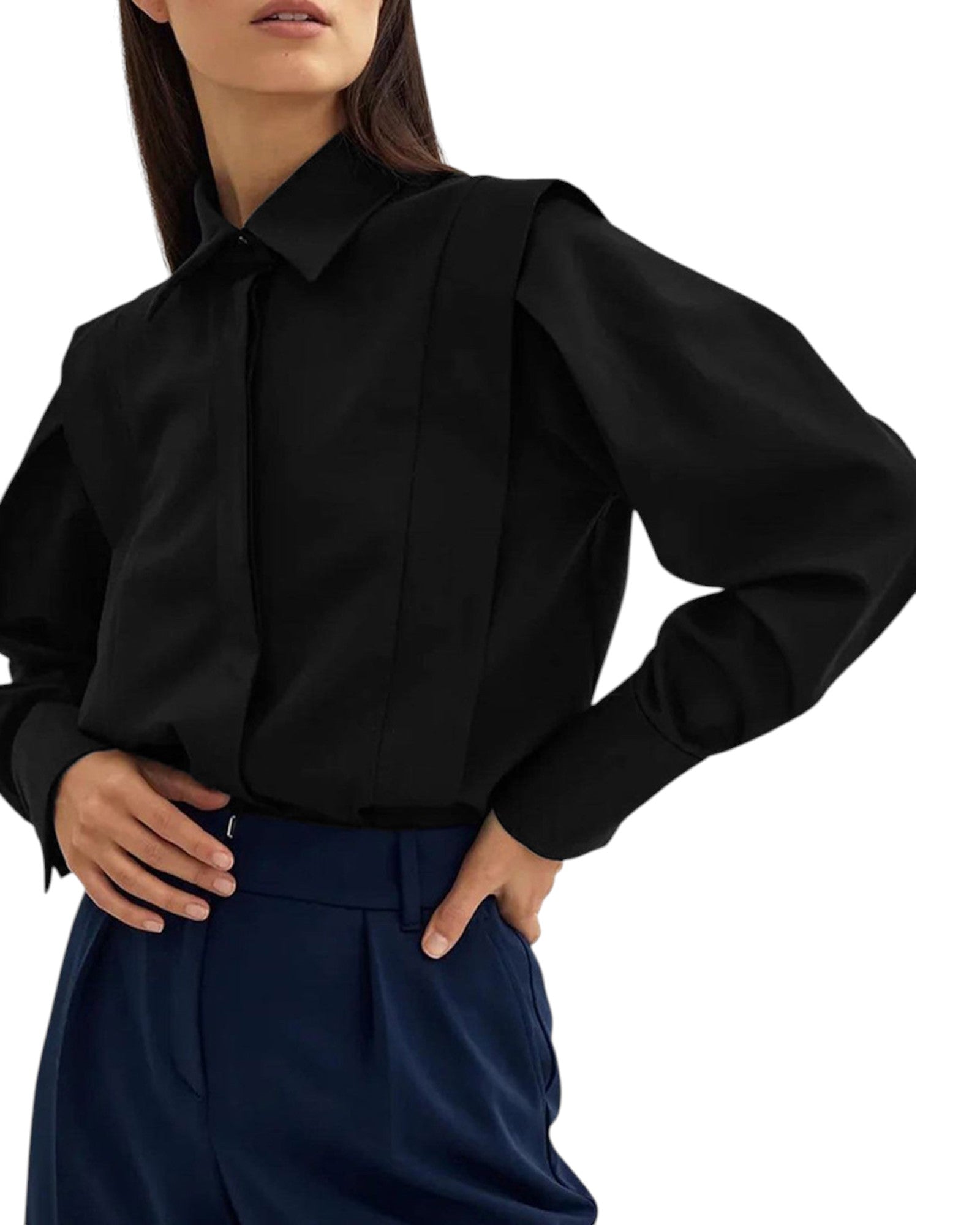 Anisia Bluse mit architektonischem Schnitt