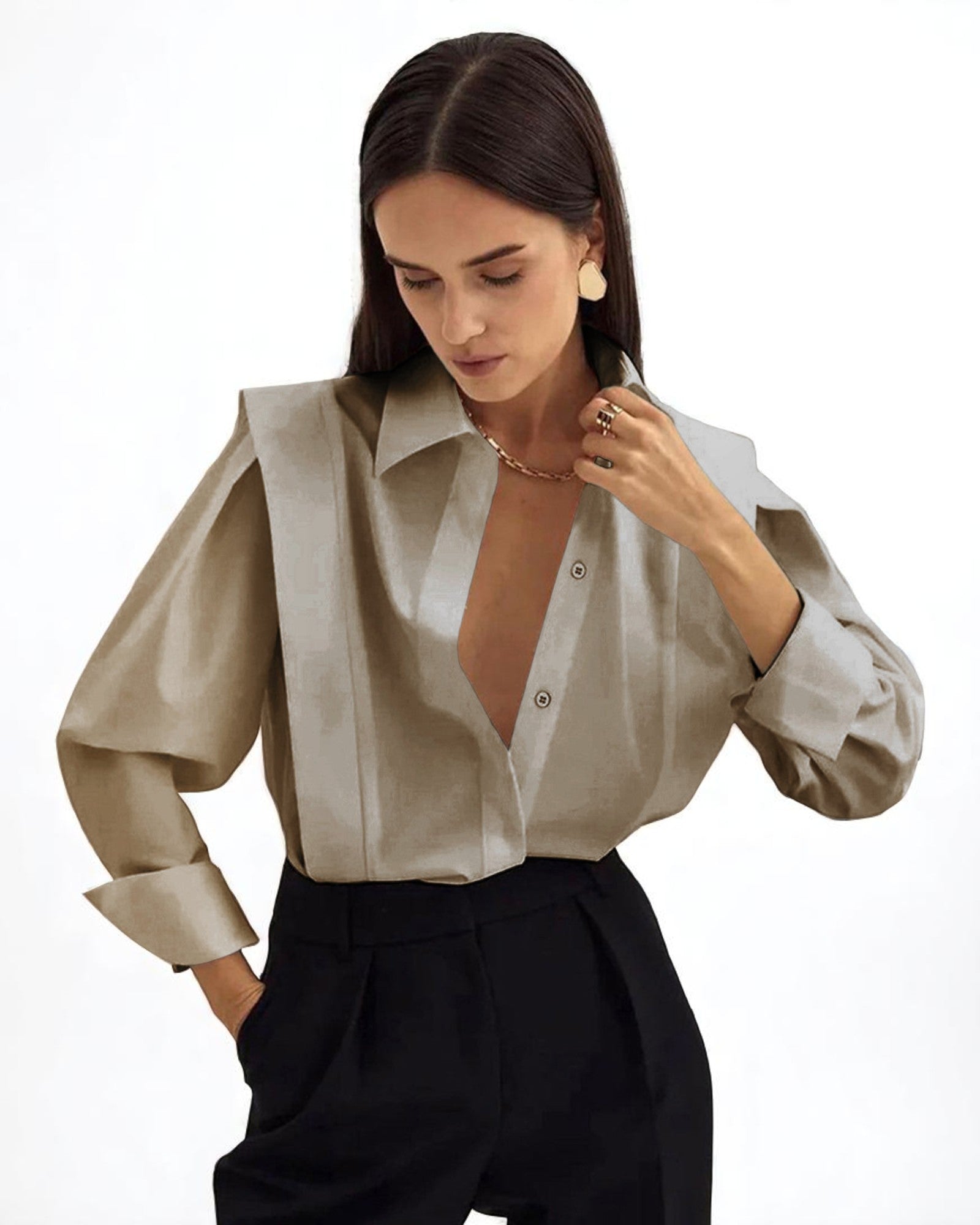 Anisia Bluse mit architektonischem Schnitt
