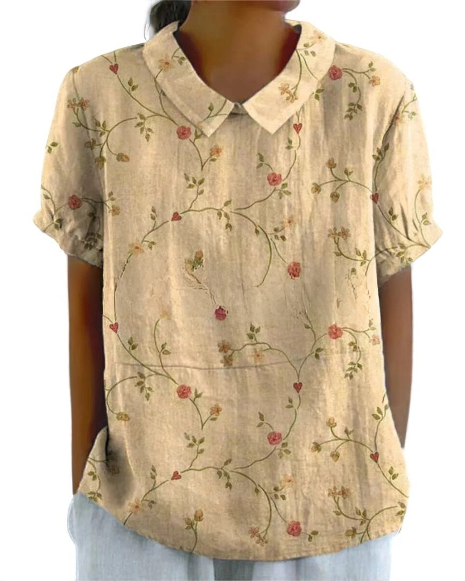 Lavinia Vintage-Bluse mit floralem Muster