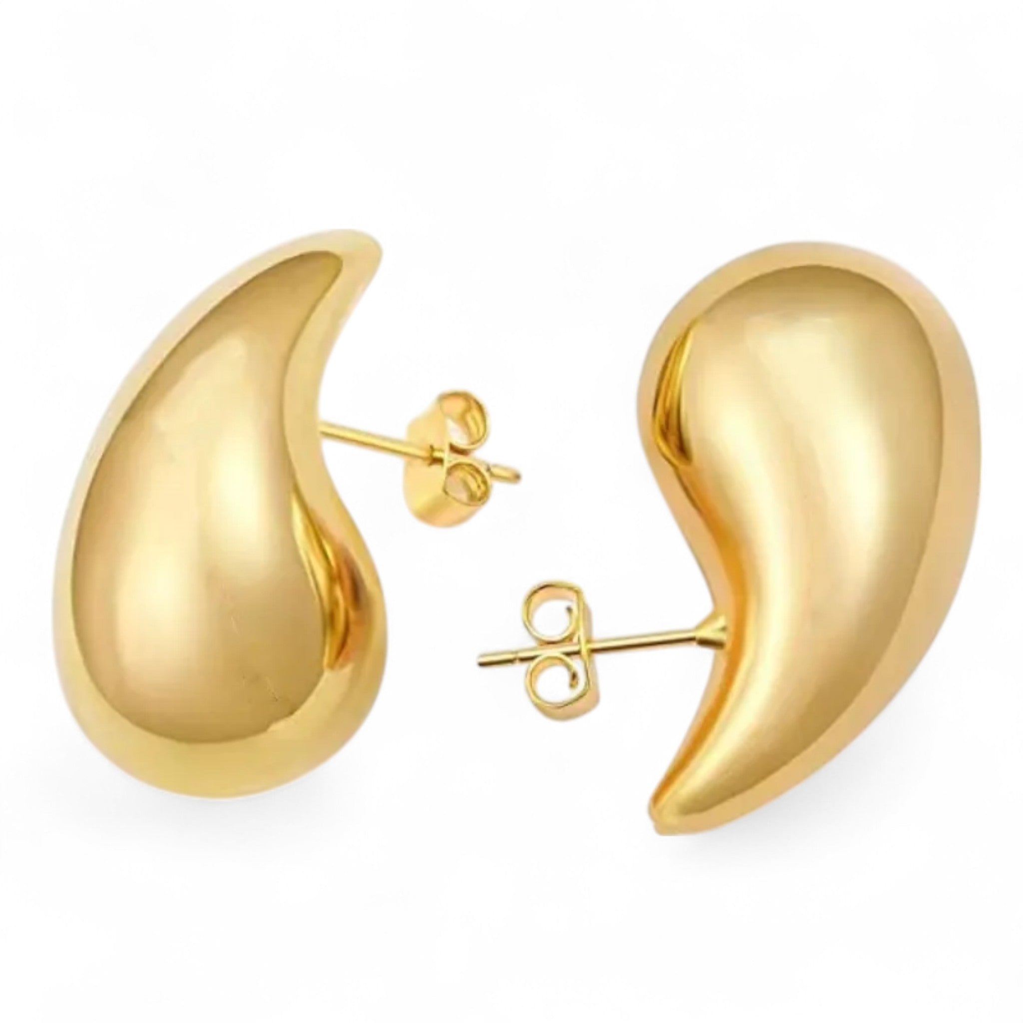 Elegante Ohrstecker im Tropfendesign – Gold & Silber