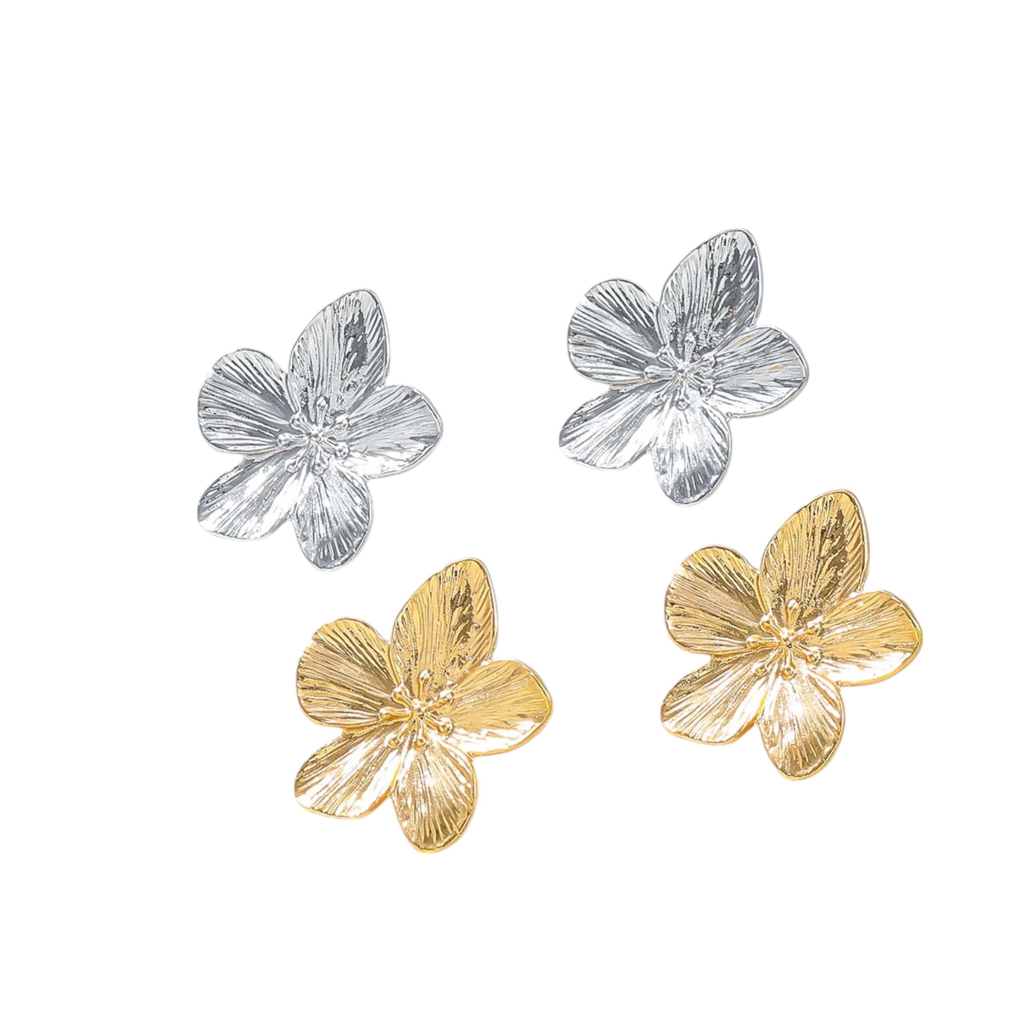 Blütenzauber Ohrringe & Ringe – Gold & Silber