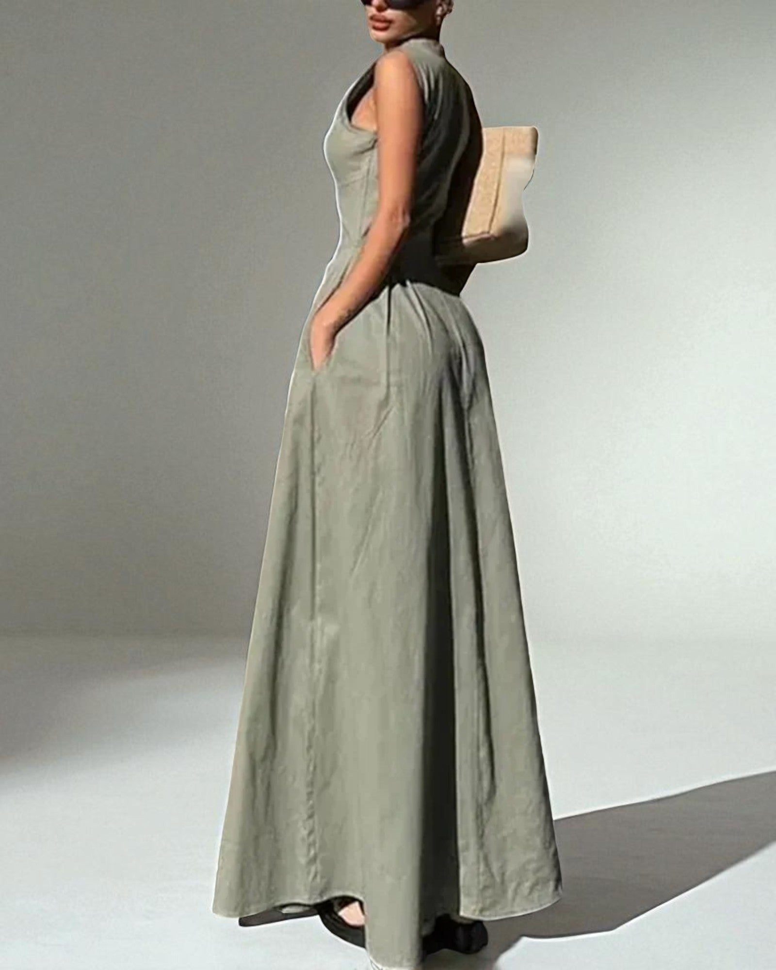 Charlotte Ärmelloses Reißverschluss-Midikleid