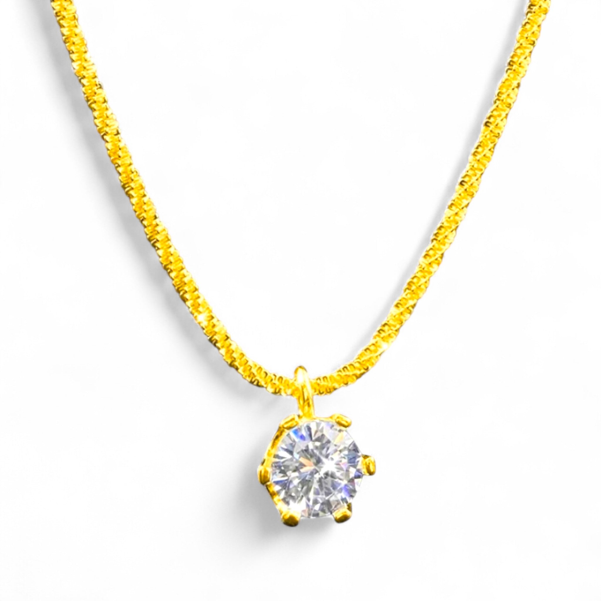 Elegante Silberkette mit funkelndem Zirkonia-Anhänger