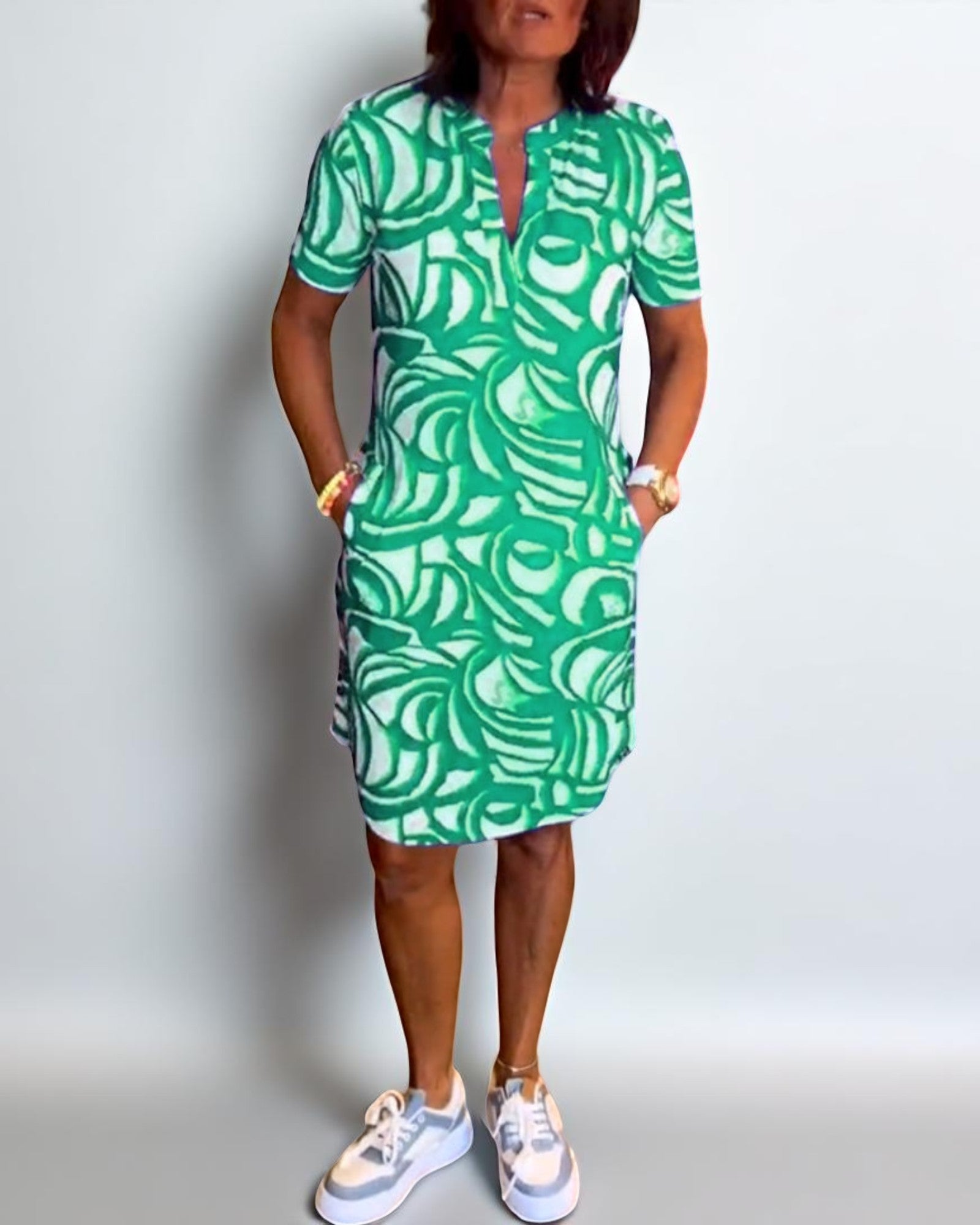 Eda Lässiges Kleid mit Print