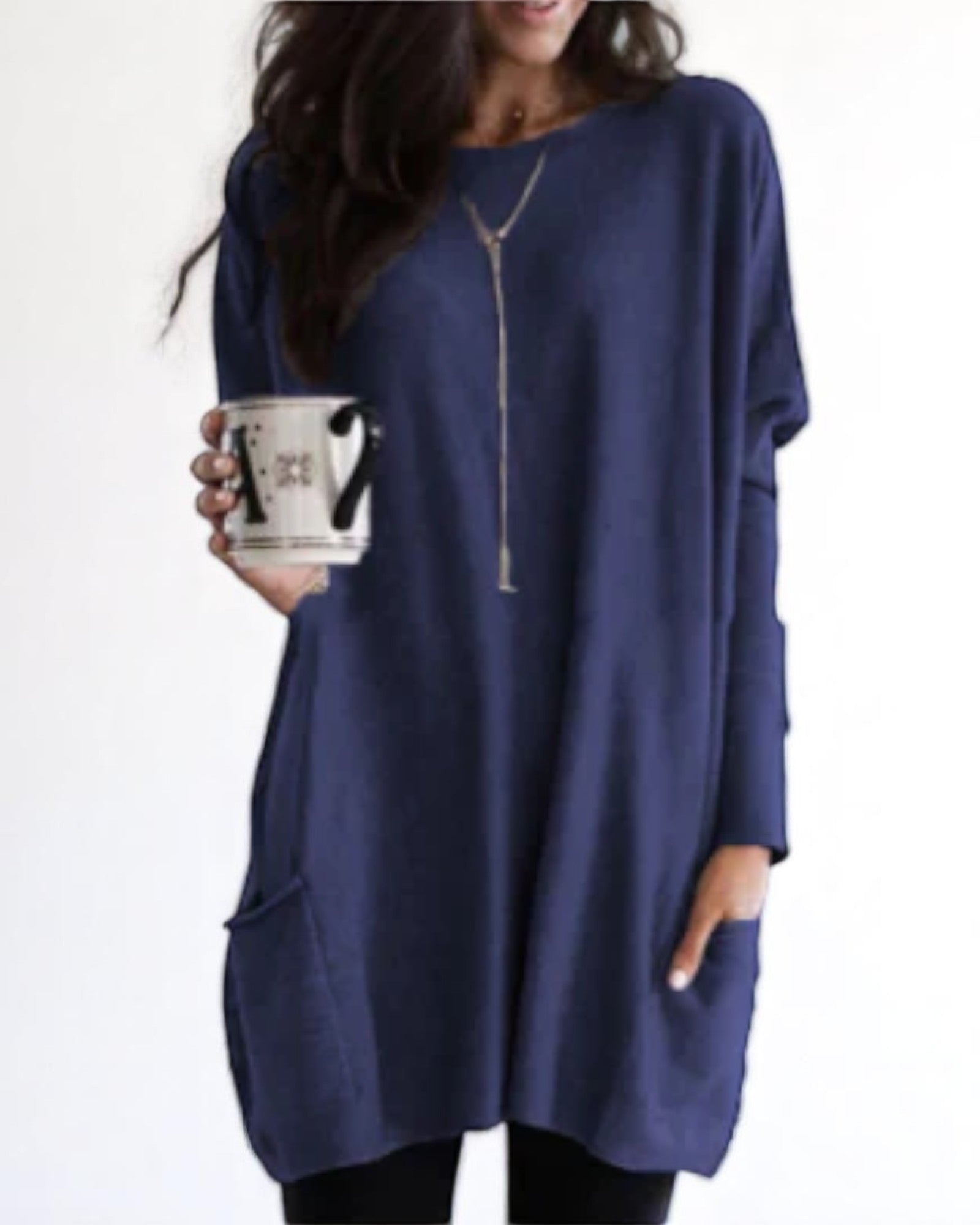 Marieta Oversized Tunika mit Taschen