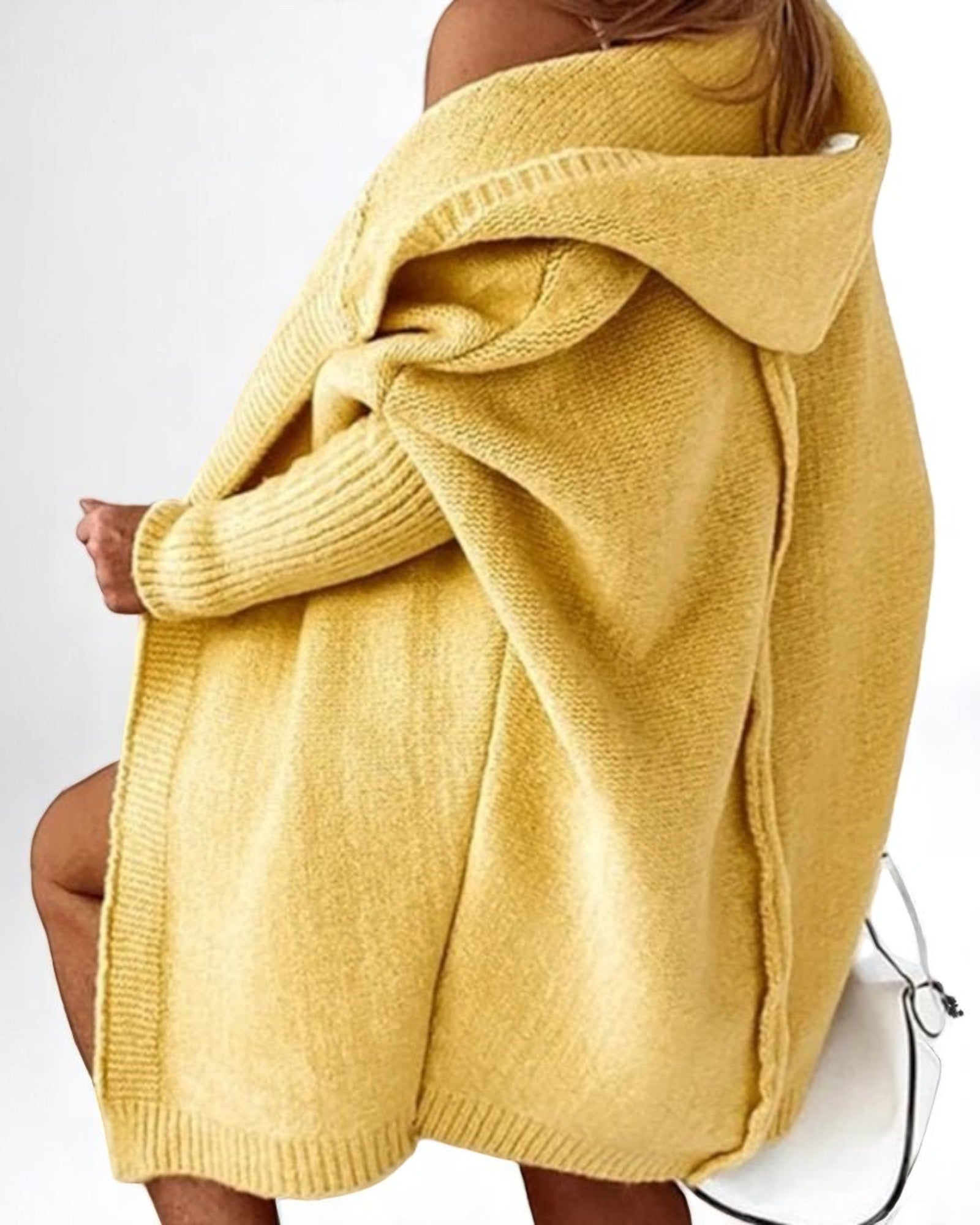 Mirela Oversized Strickcardigan mit Kapuze
