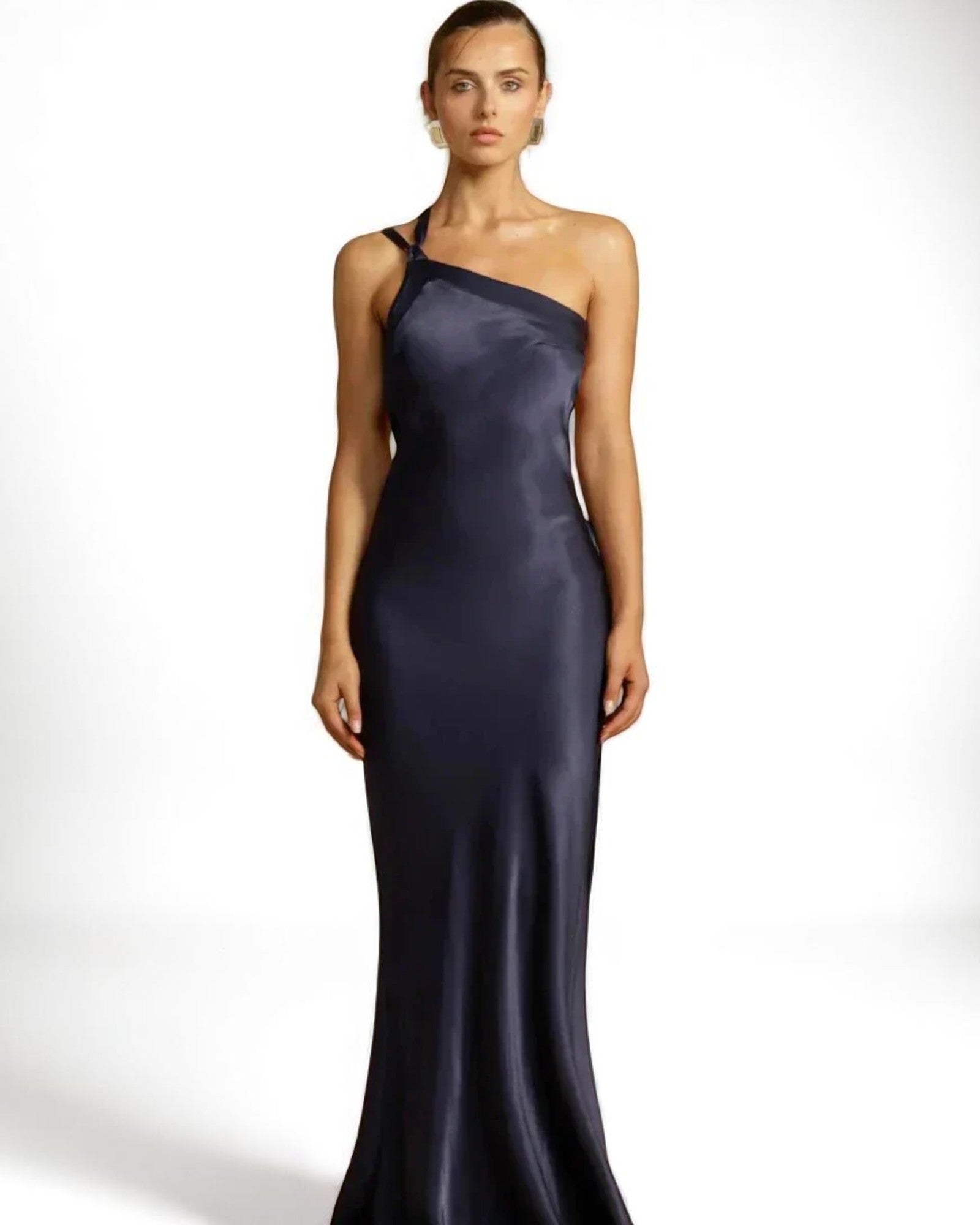 Miriana Ein-Schulter-Satin-Kleid für Damen