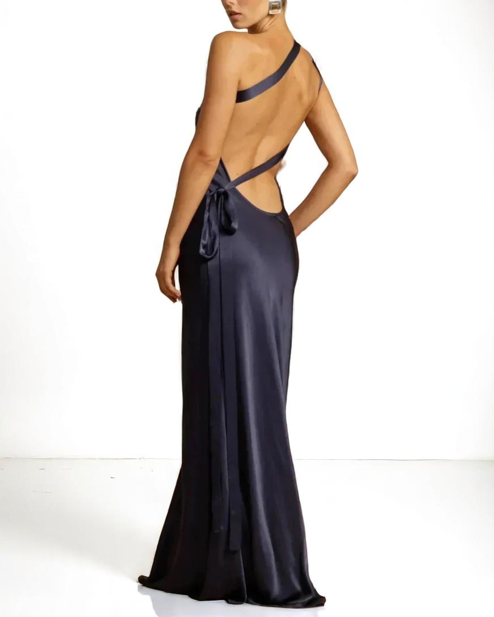 Miriana Ein-Schulter-Satin-Kleid für Damen