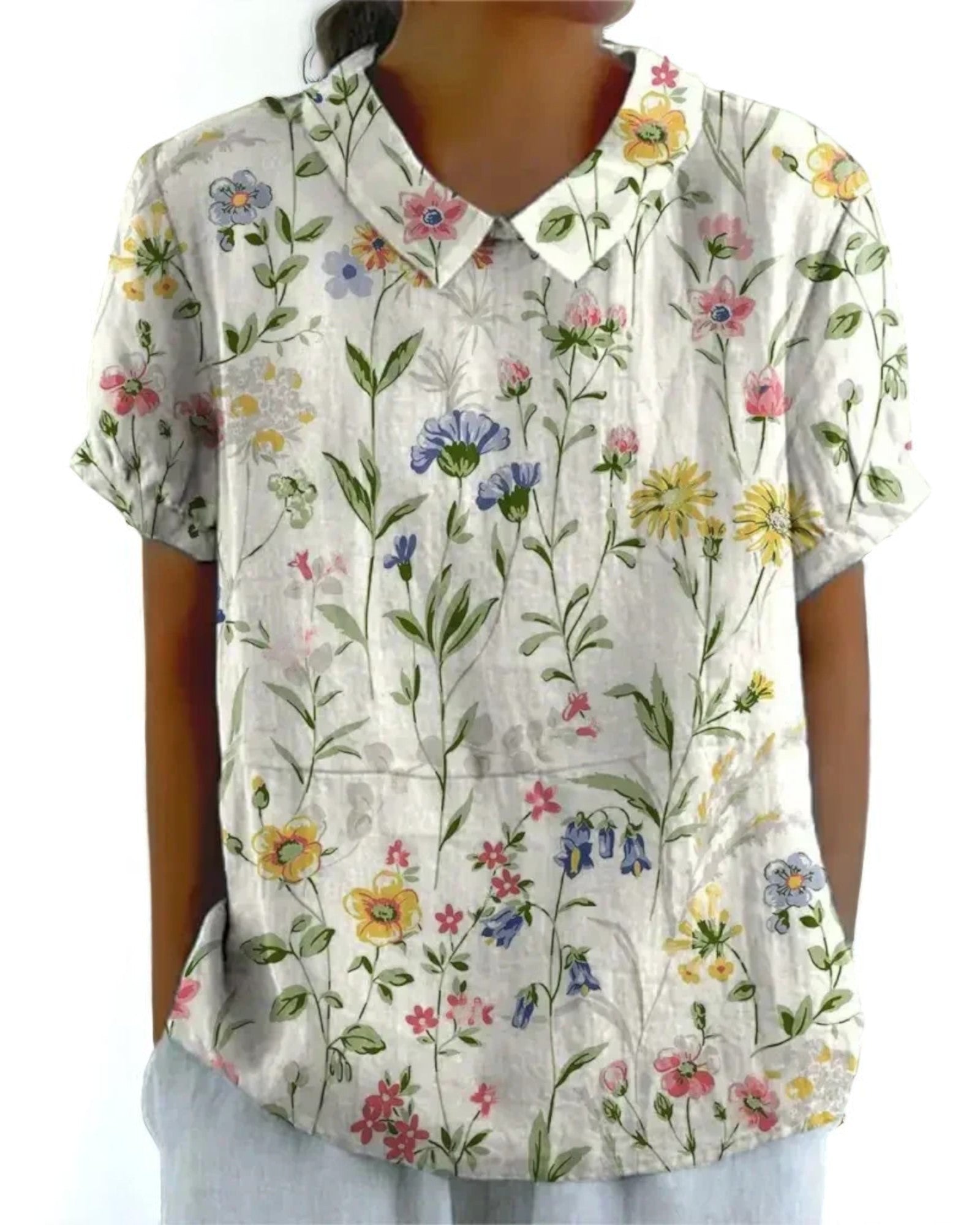 Lavinia Vintage-Bluse mit floralem Muster
