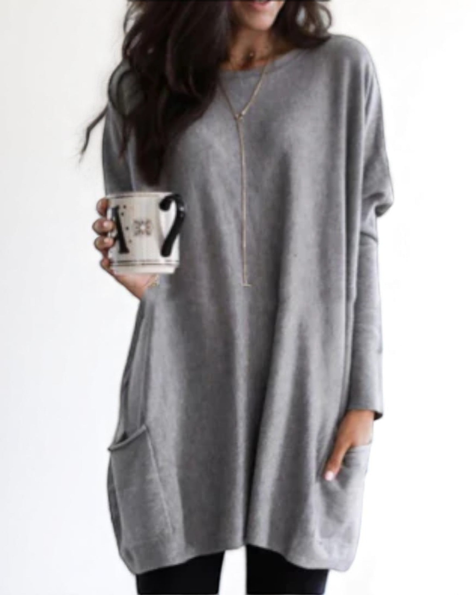 Marieta Oversized Tunika mit Taschen
