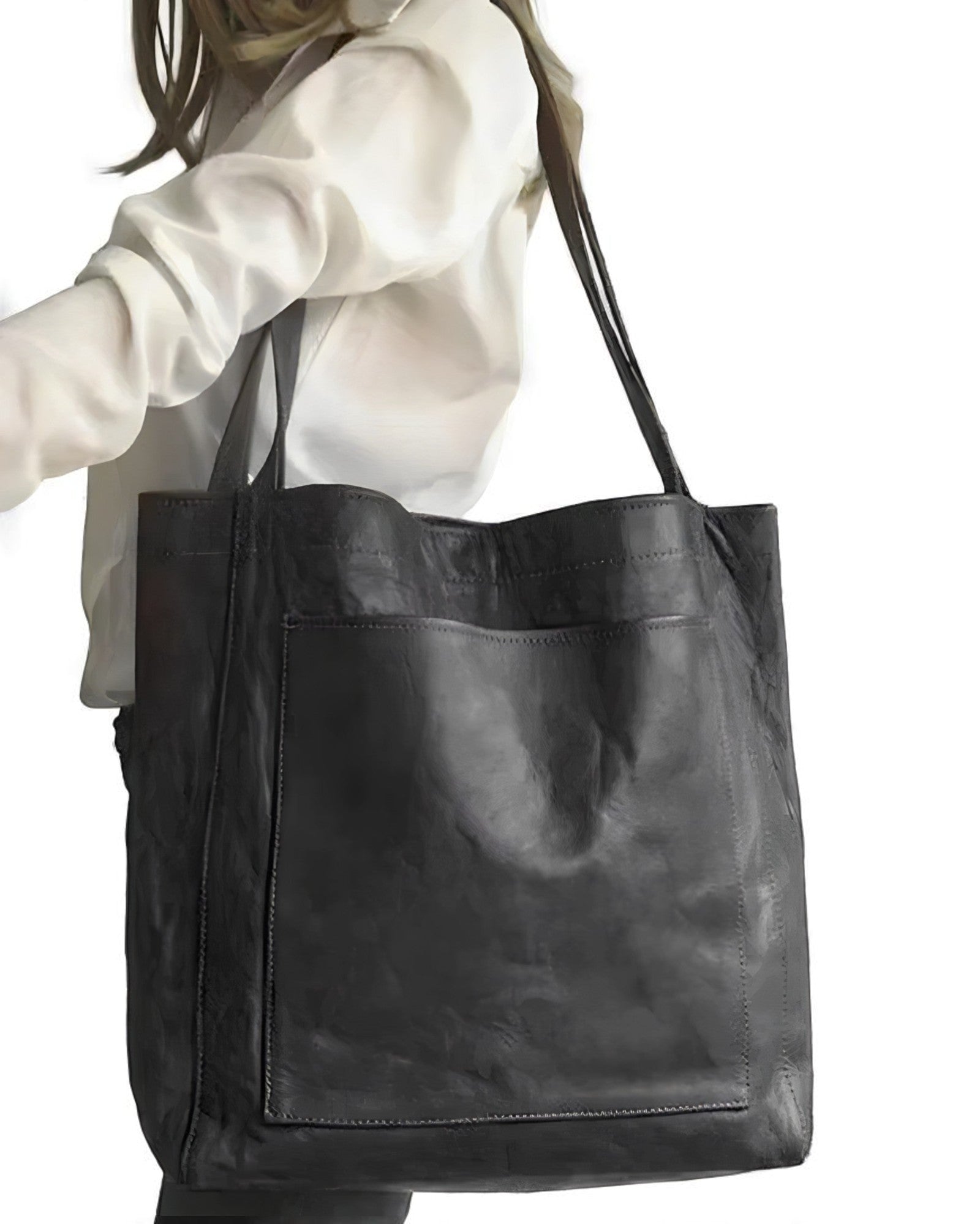 Violette Handgefertigte Ledertasche