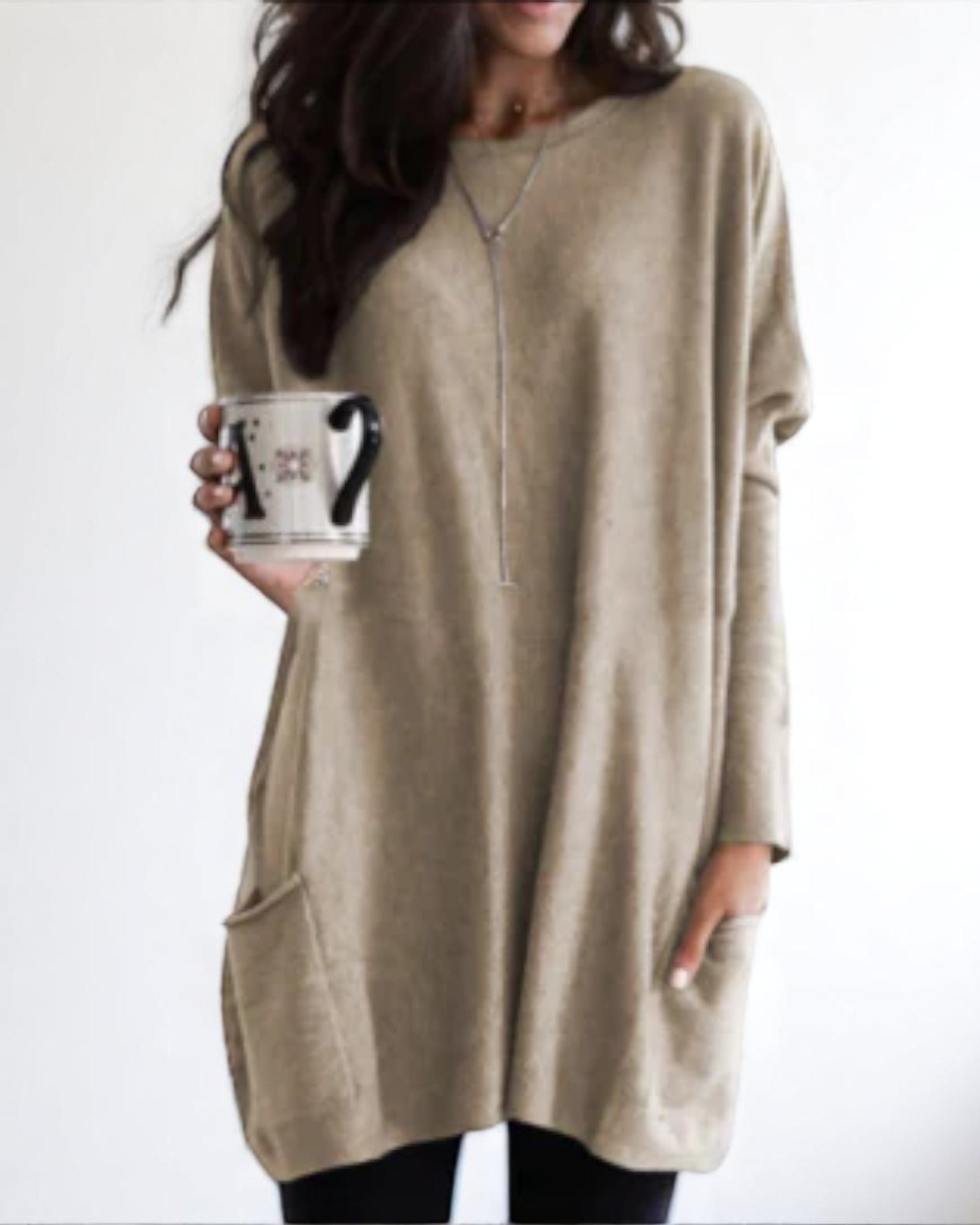 Marieta Oversized Tunika mit Taschen