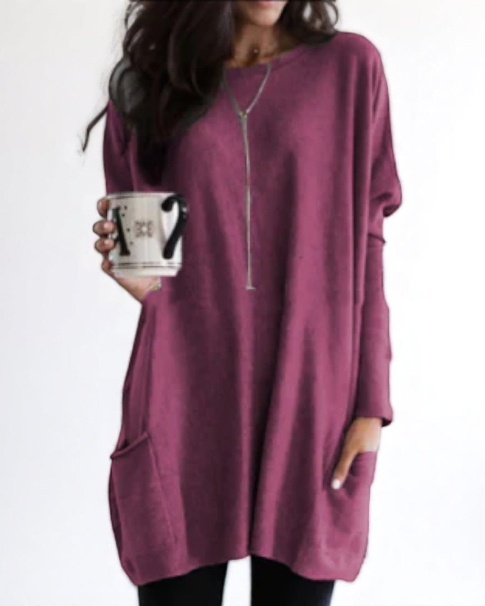 Marieta Oversized Tunika mit Taschen