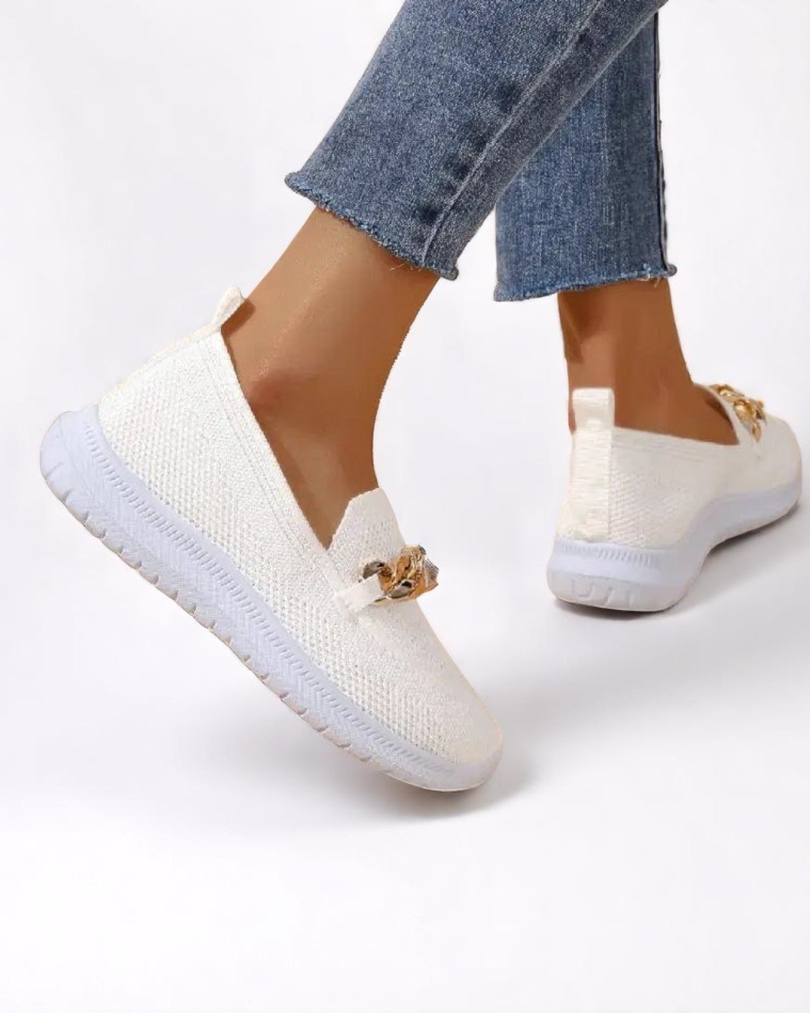 Oani Damen Slip-On Sneaker, atmungsaktiv