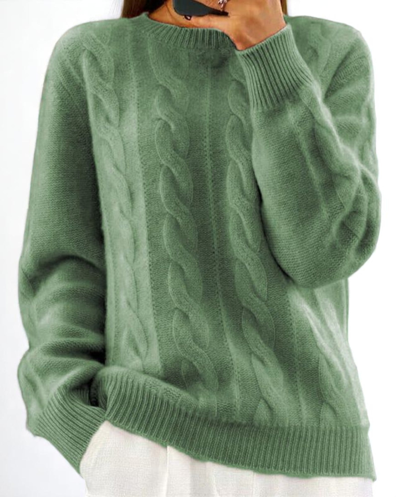Tatiana Pullover mit Zopfmuster – klassisch, weich und vielseitig