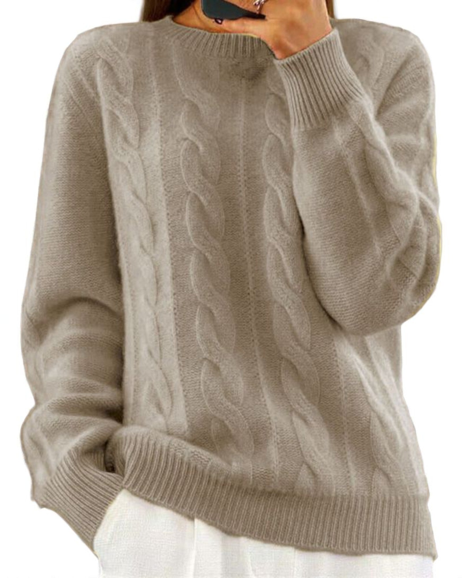 Tatiana Pullover mit Zopfmuster – klassisch, weich und vielseitig