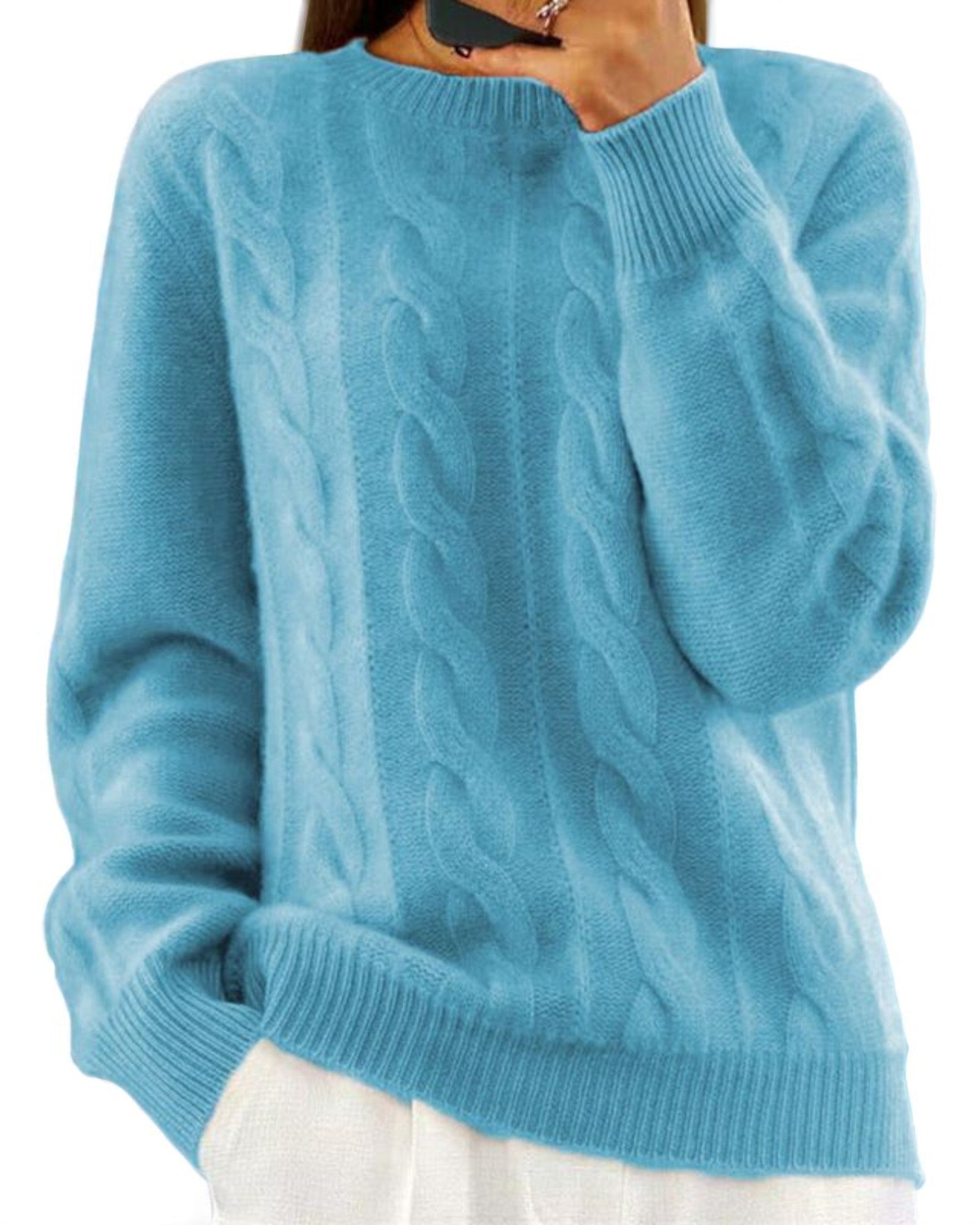 Tatiana Pullover mit Zopfmuster – klassisch, weich und vielseitig