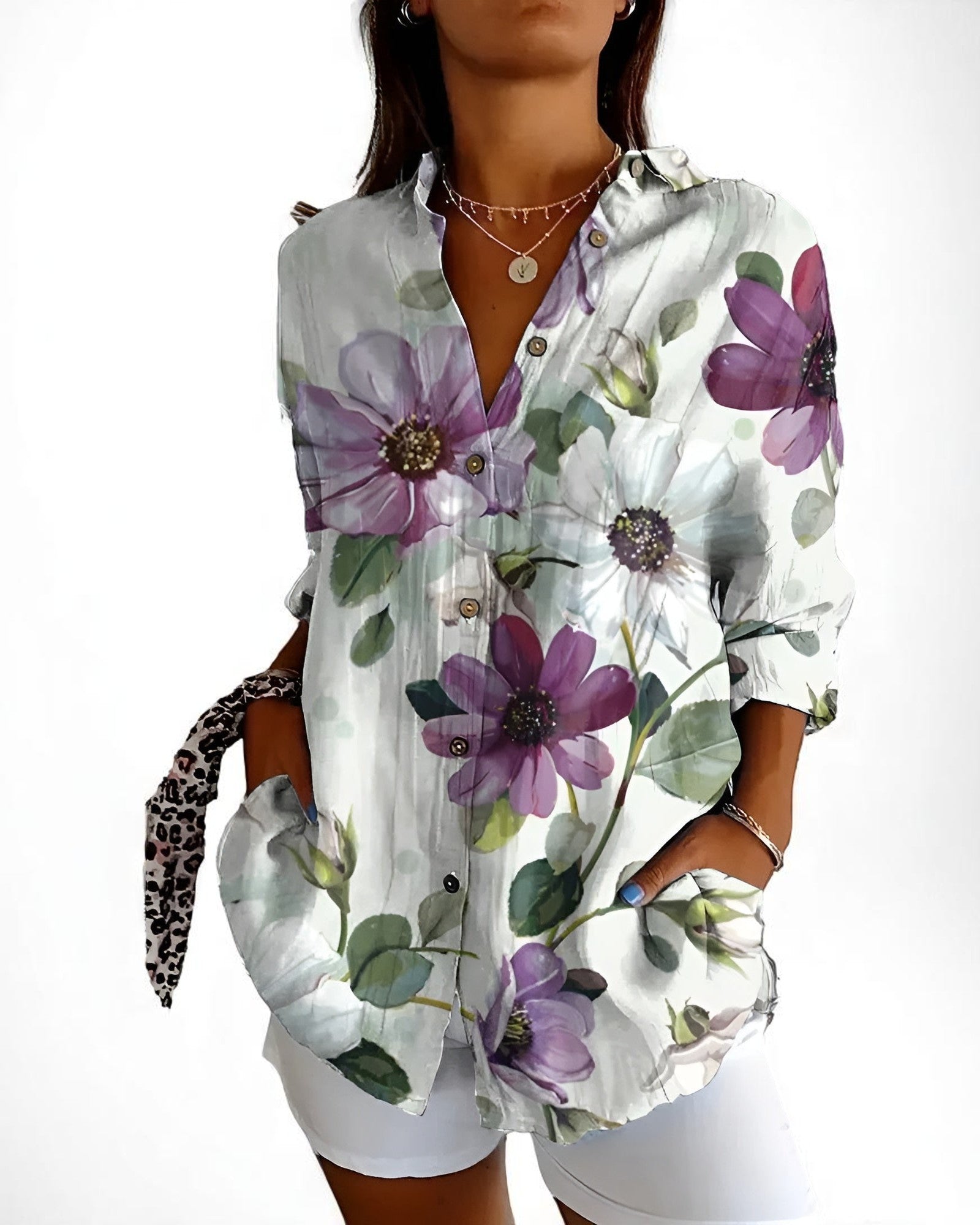 Cristina Elegante Bluse mit Knöpfen