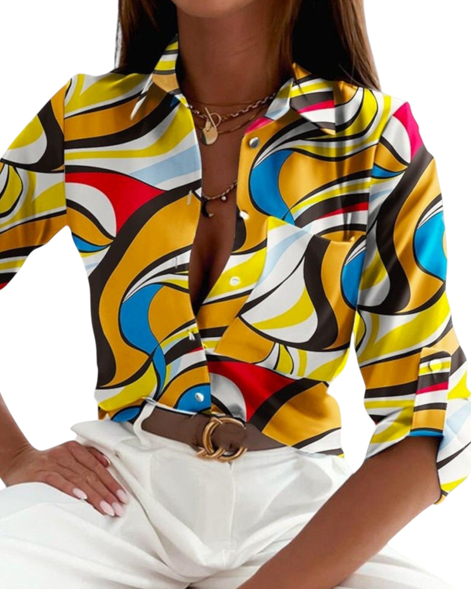 Georgiana Klassische Bluse mit Kragen