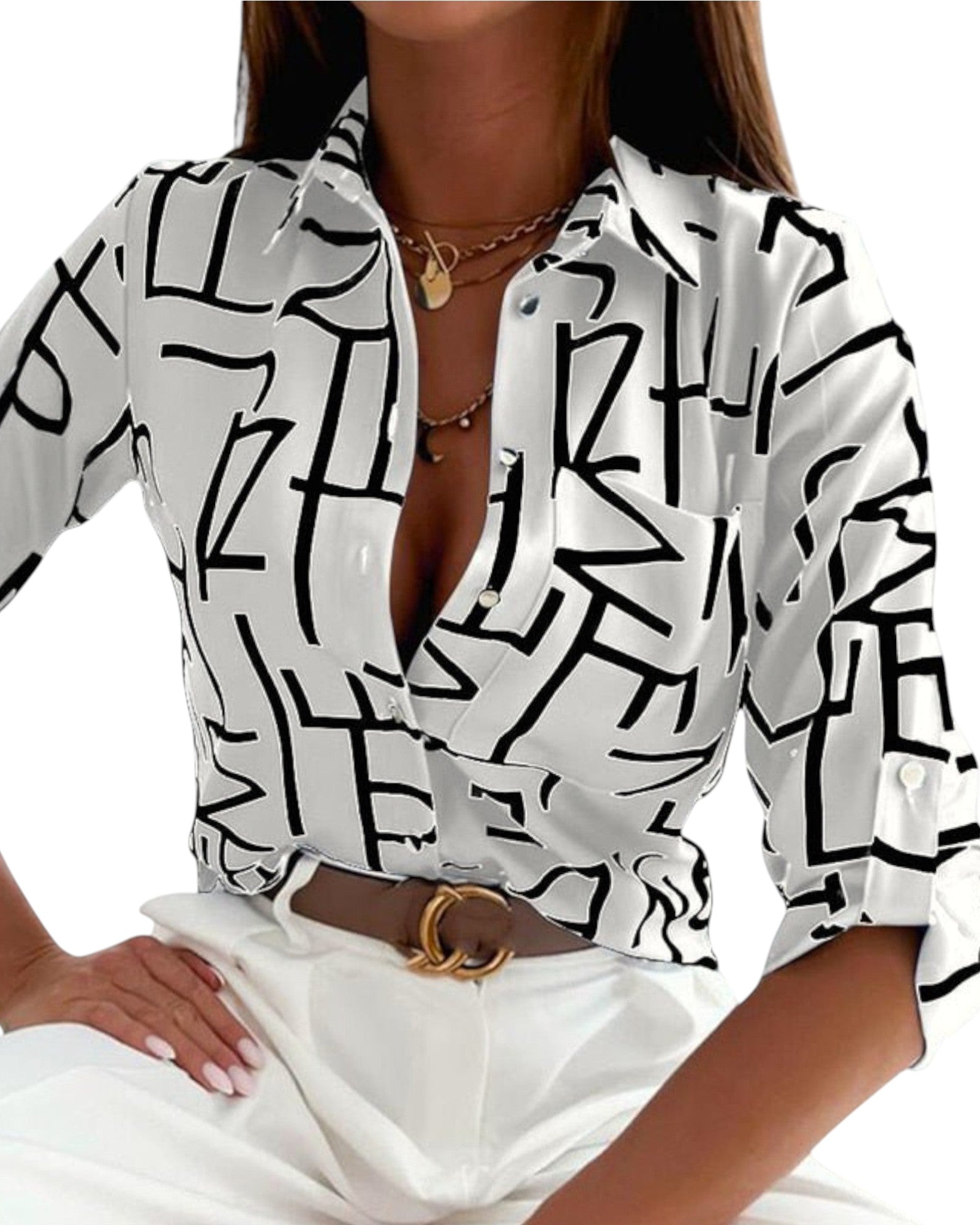 Georgiana Klassische Bluse mit Kragen