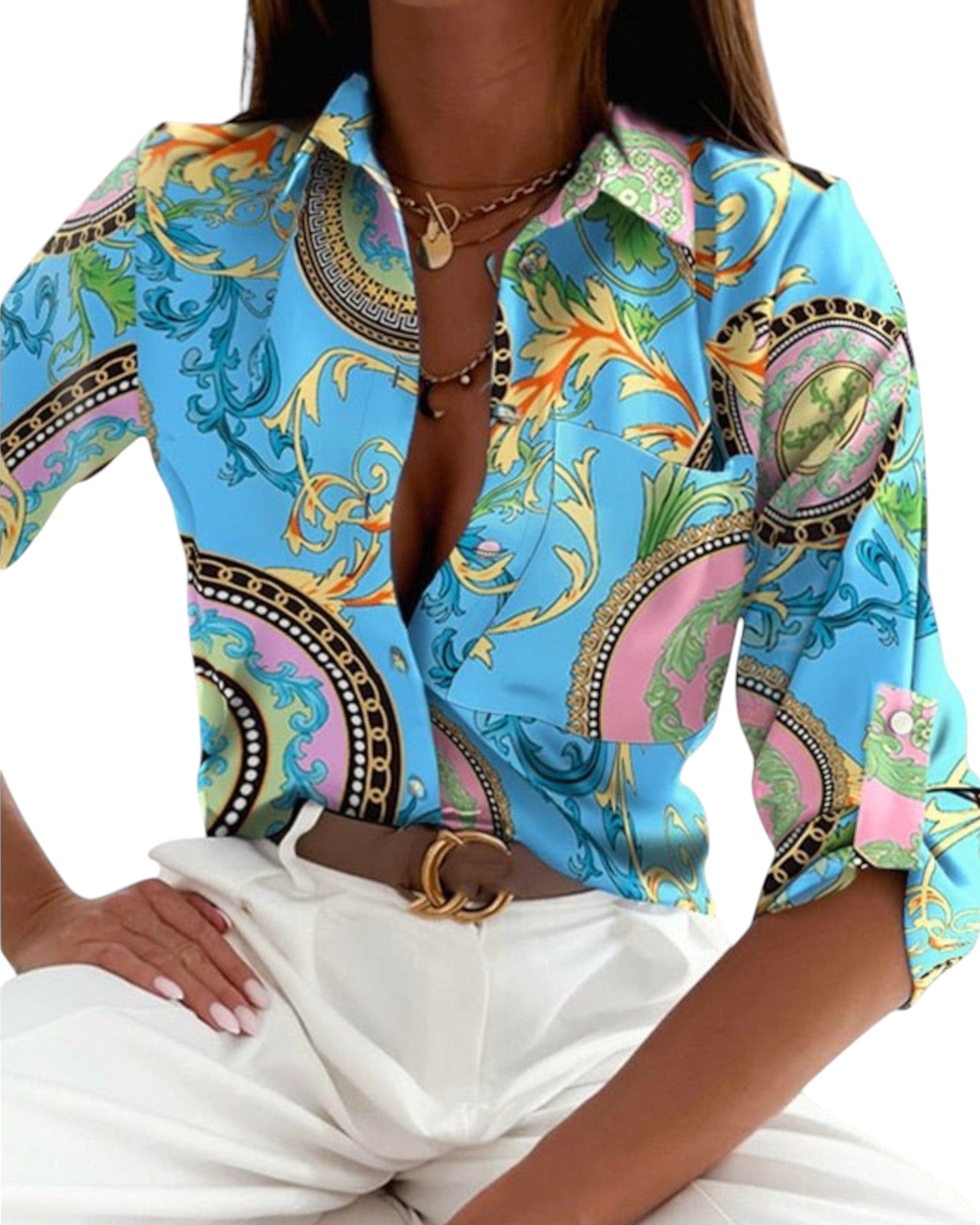 Georgiana Klassische Bluse mit Kragen