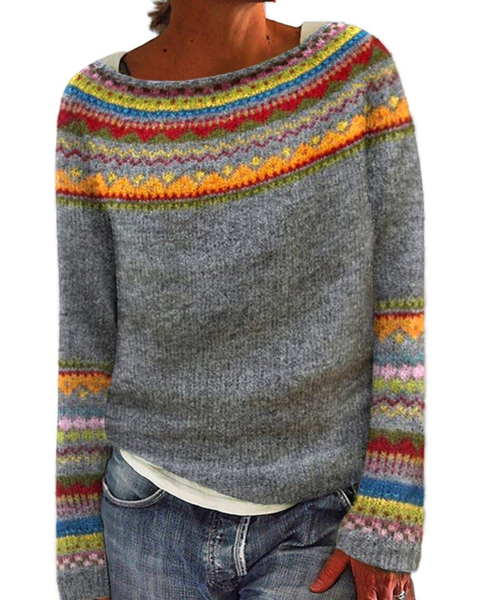 Tania Bunt gestrickter Pullover mit Rundhalsausschnitt