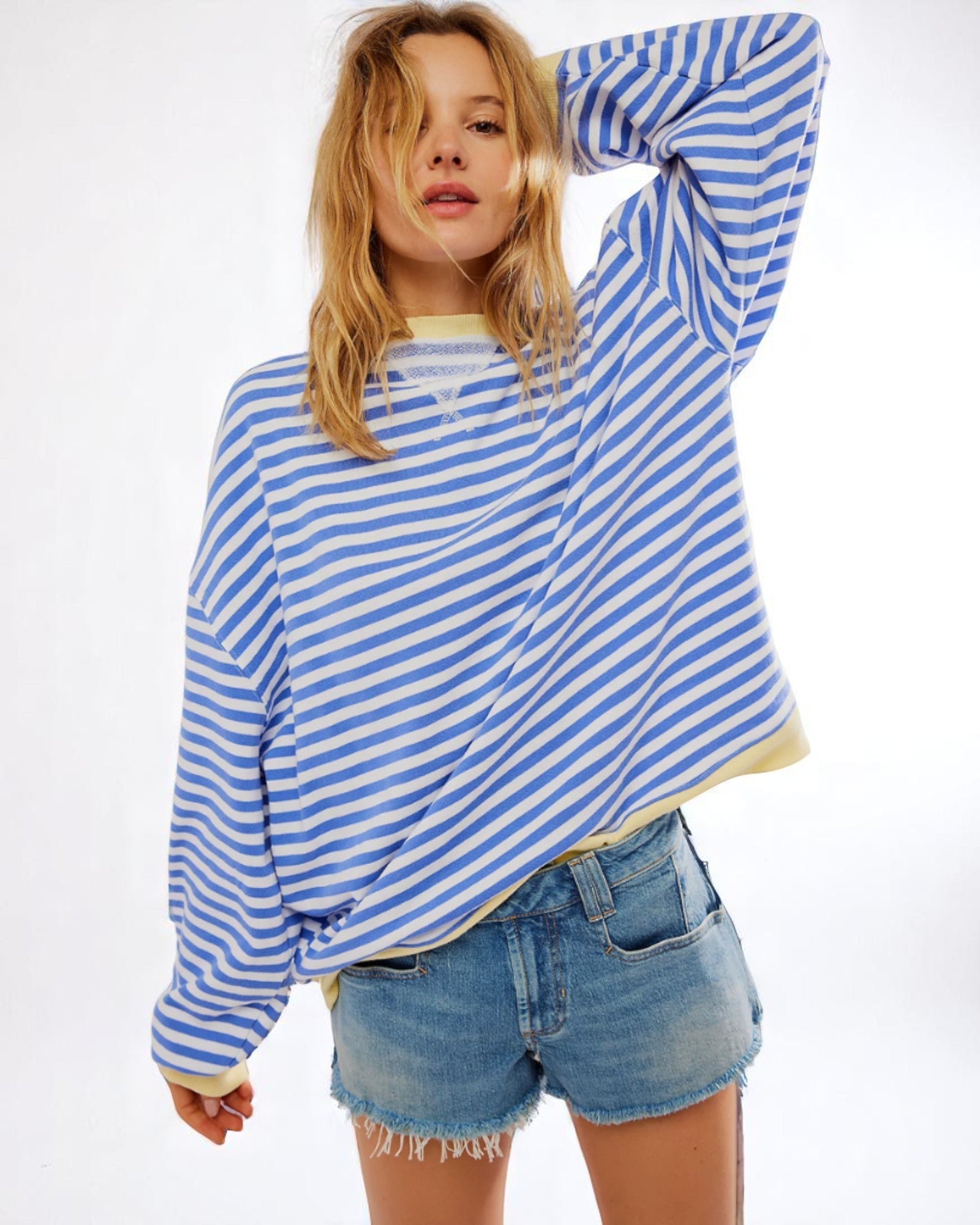 Norina Oversized gestreifter Pullover