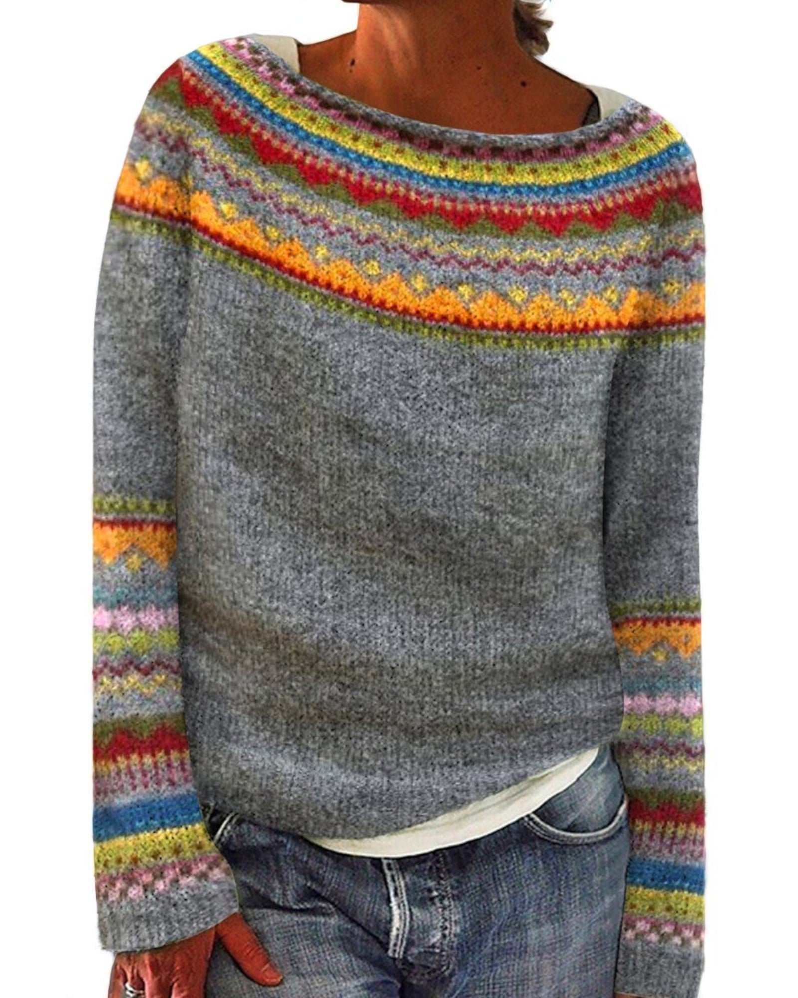 Tania Bunt gestrickter Pullover mit Rundhalsausschnitt