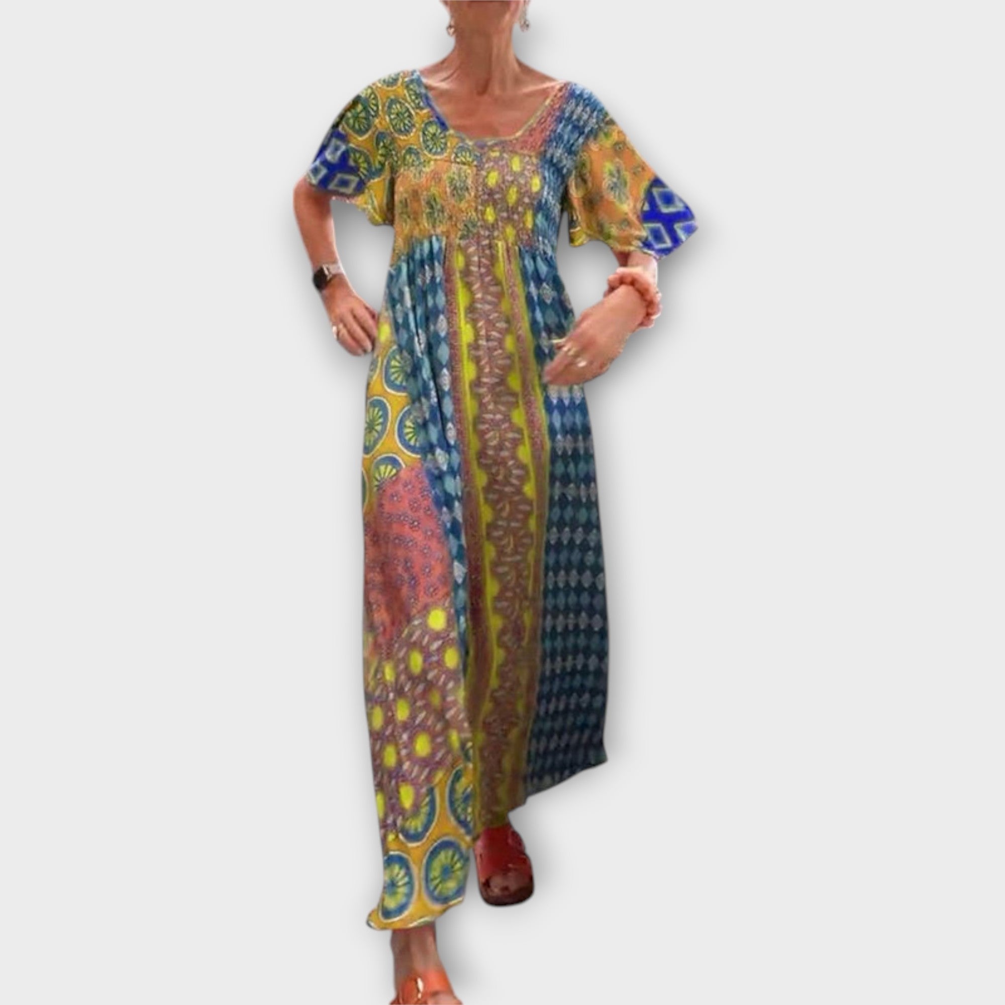 Maria-Roxana Buntes Kleid mit Boho-Muster