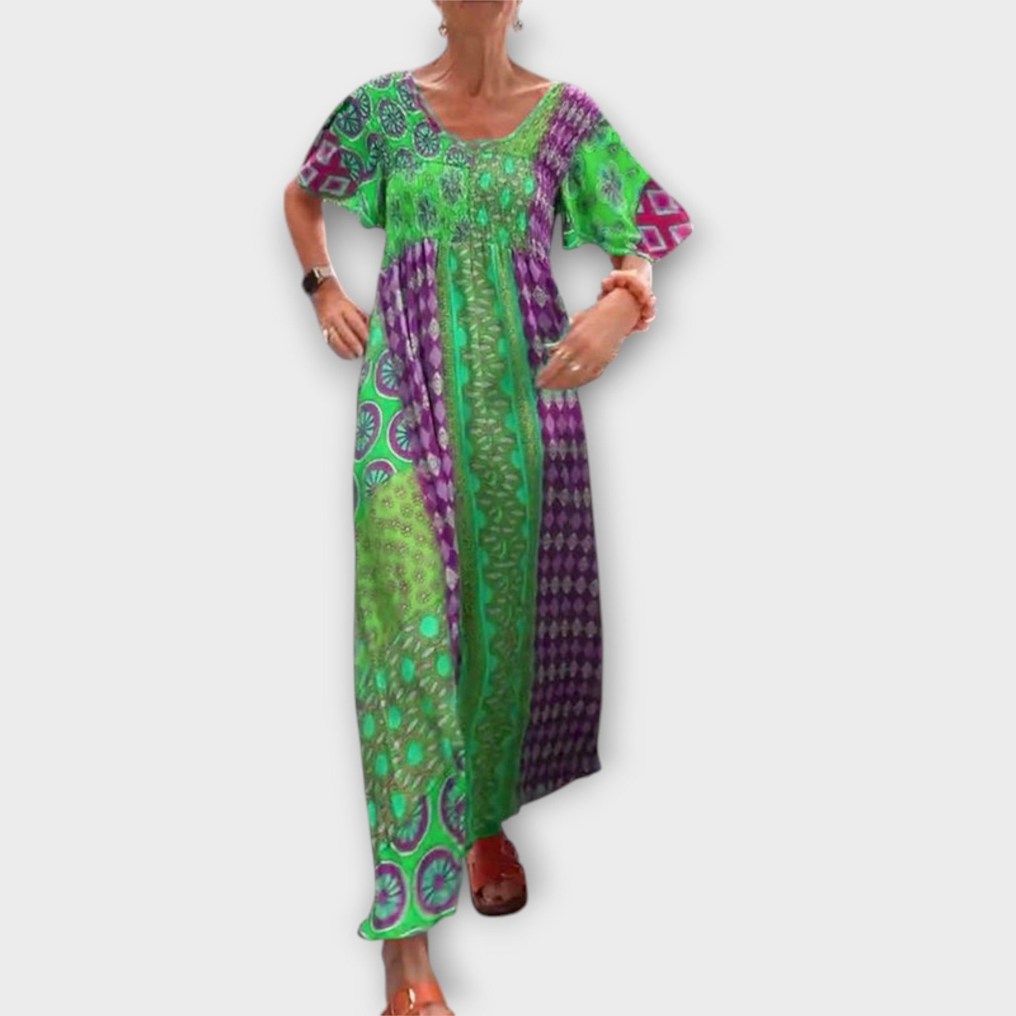 Maria-Roxana Buntes Kleid mit Boho-Muster