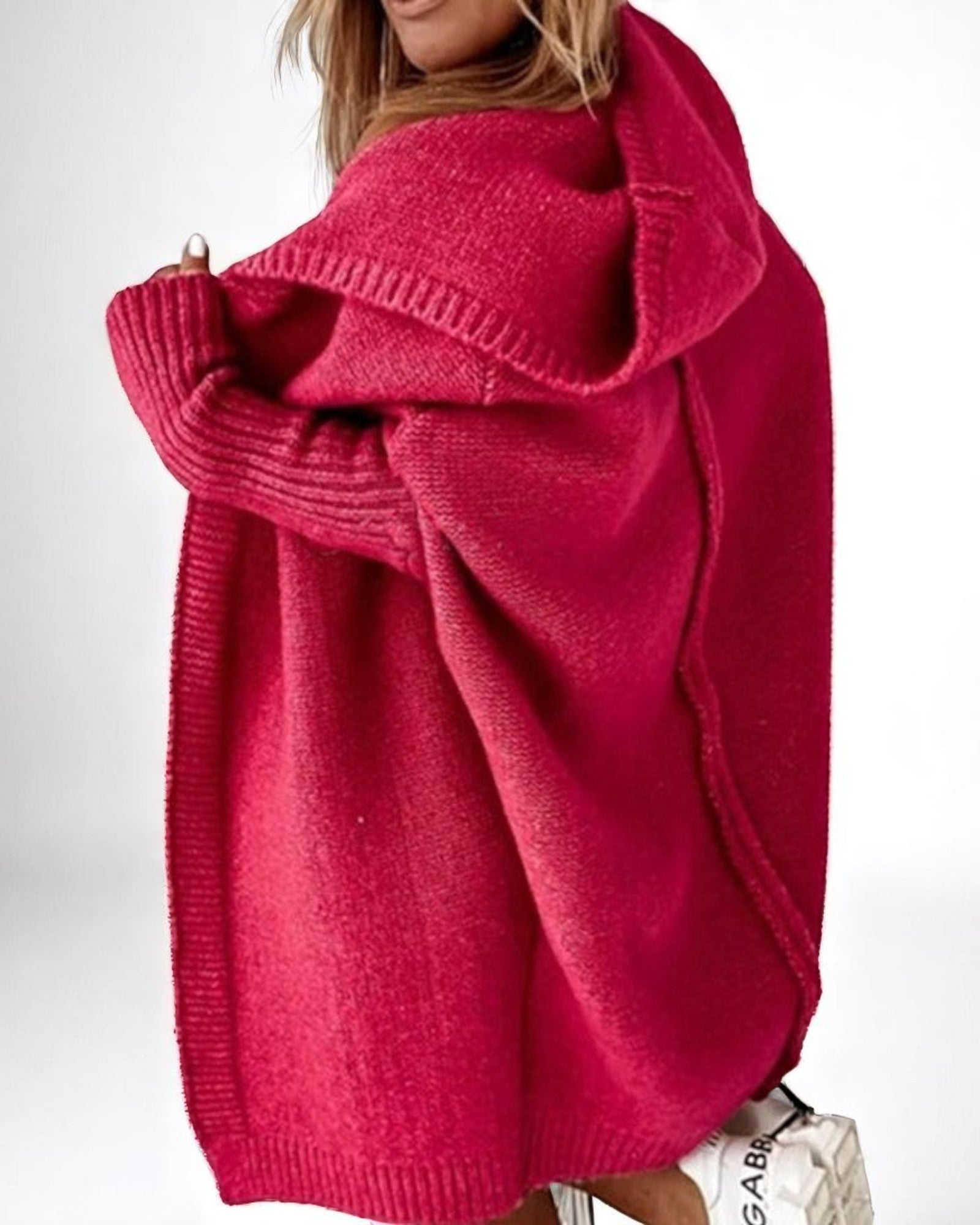 Mirela Oversized Strickcardigan mit Kapuze