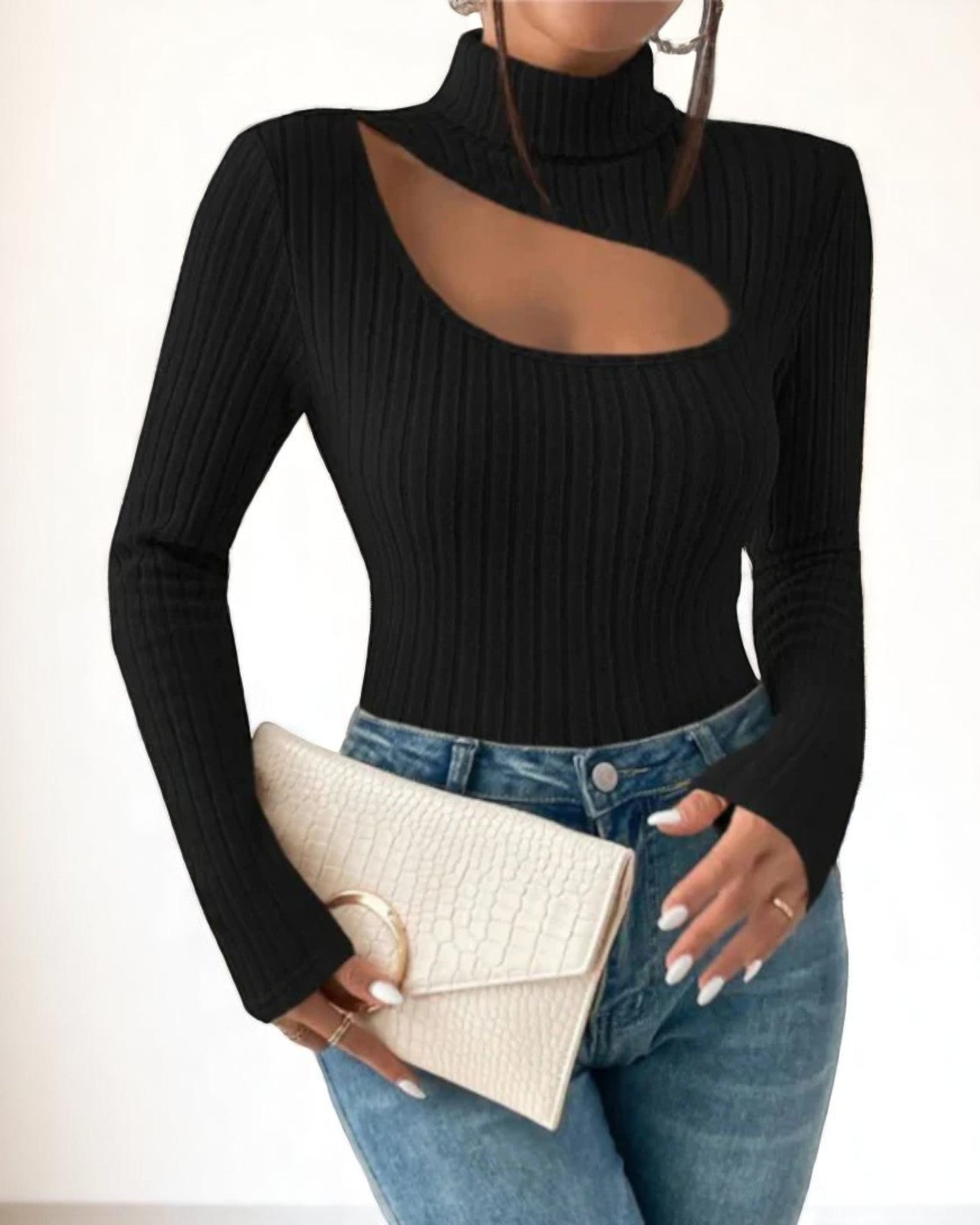 Sanda modisch gestrickter Body mit Rippen