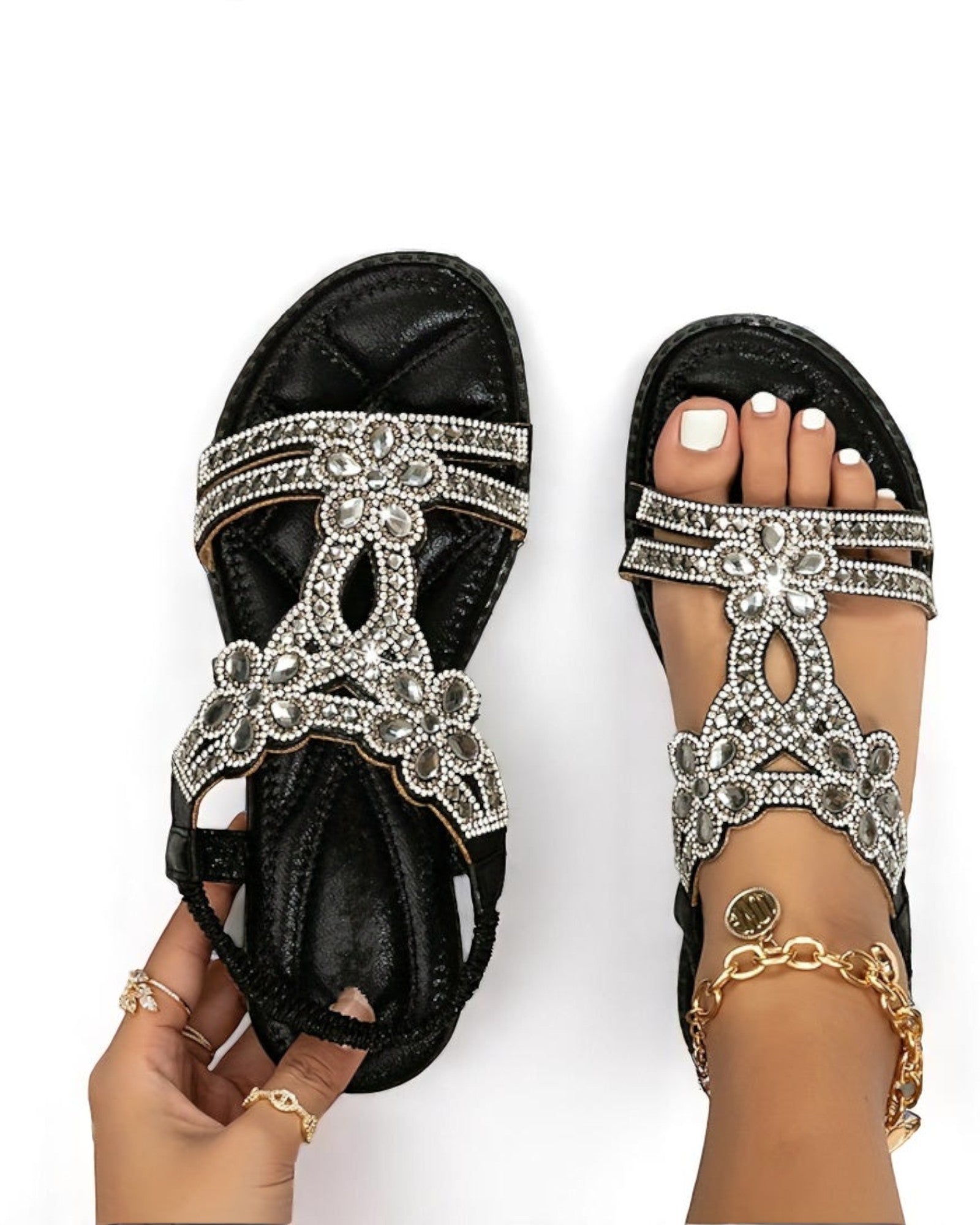 Debora Boho-Sandalen mit Strass
