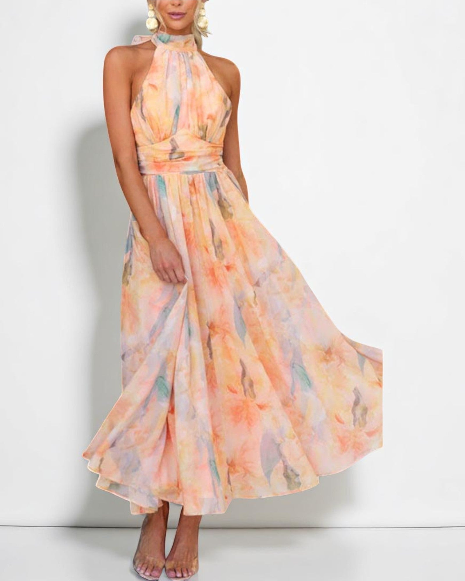 Oana-Gabriela Sommerkleid mit Neckholder-Ausschnitt
