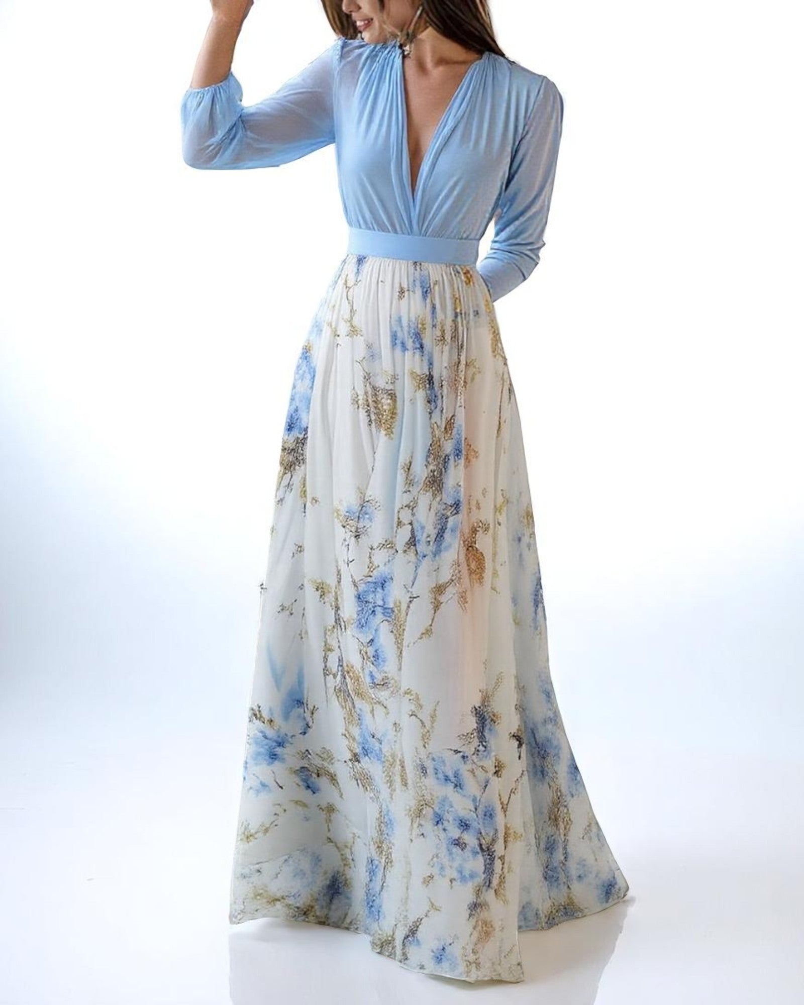 Simona Maxikleid mit Floralprint