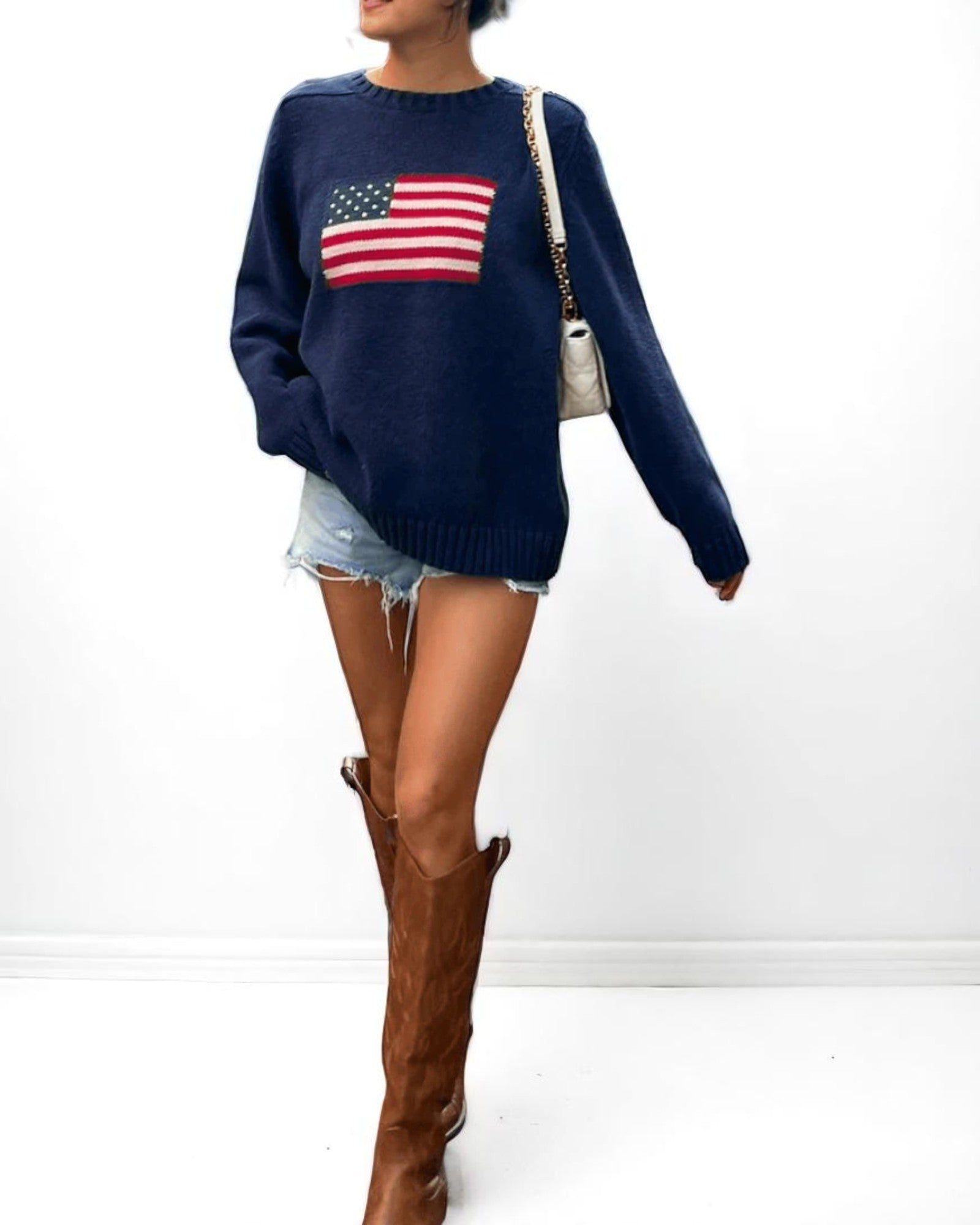 Marine Pullover USA Flagge