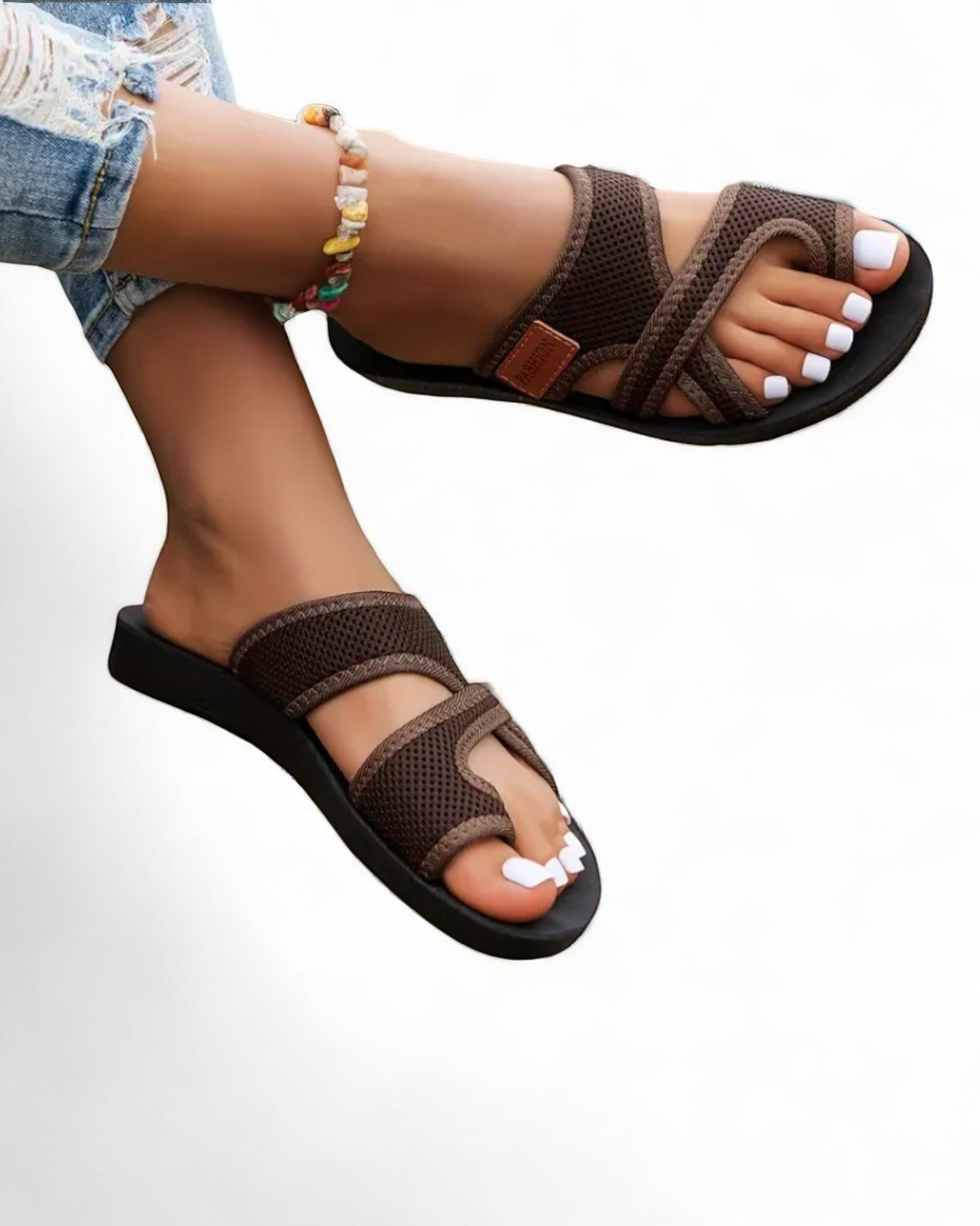 Ina Perforierte Mesh-Sandalen