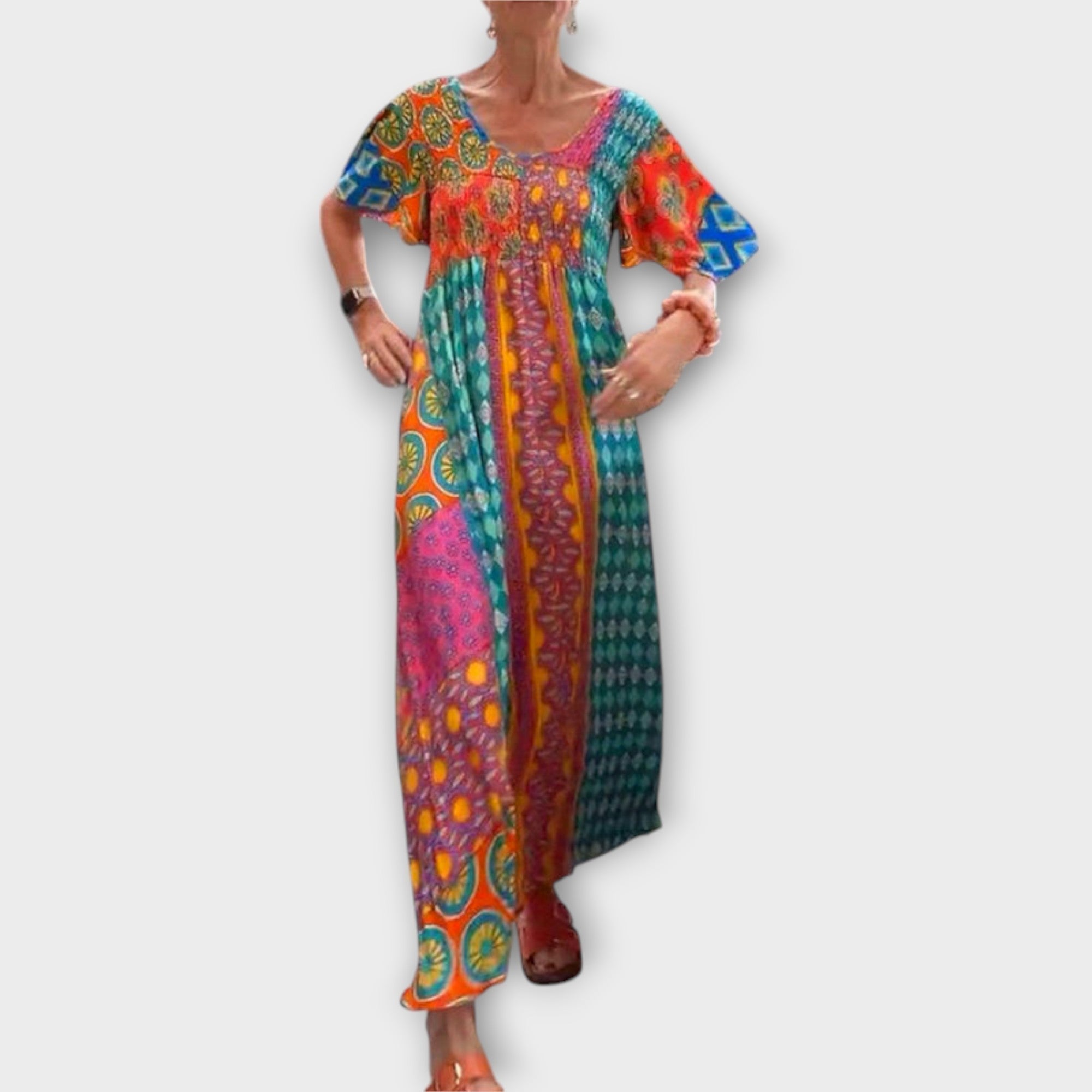 Maria-Roxana Buntes Kleid mit Boho-Muster