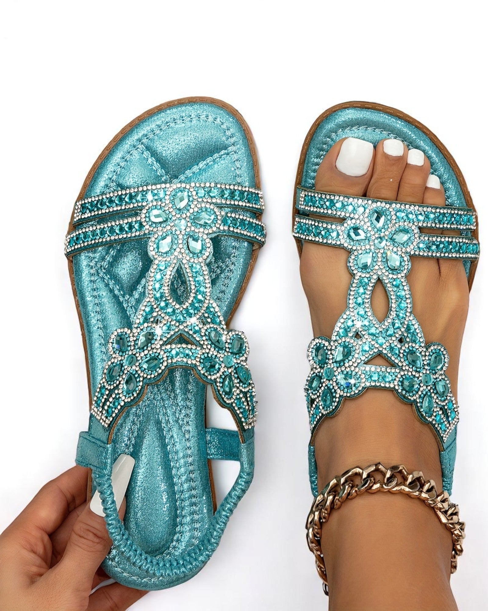 Debora Boho-Sandalen mit Strass