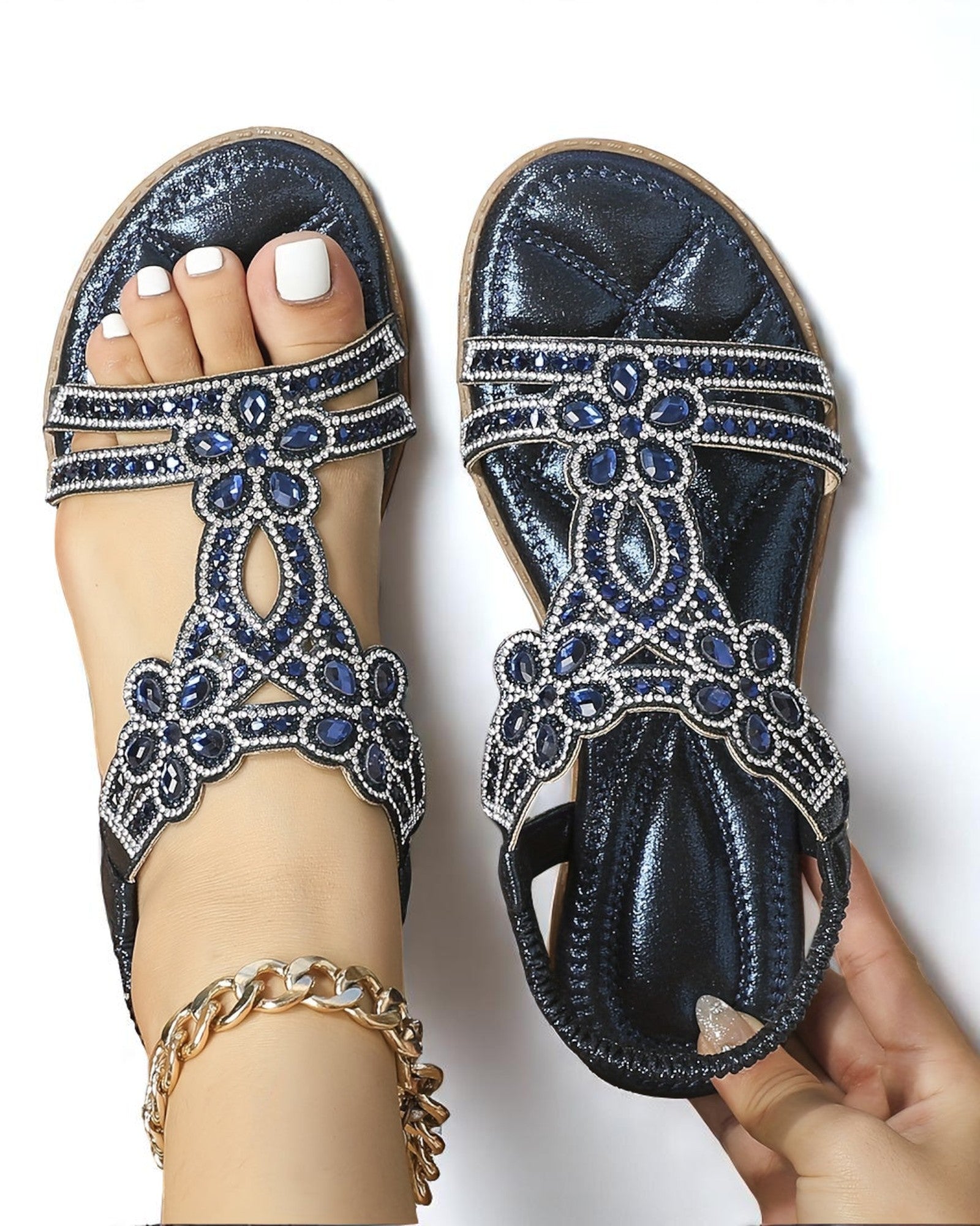 Debora Boho-Sandalen mit Strass