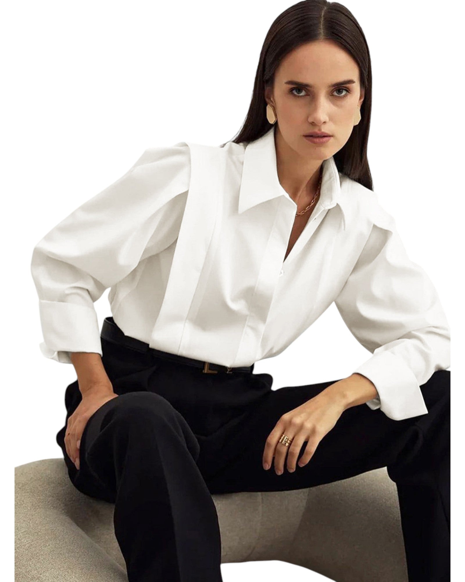 Anisia Bluse mit architektonischem Schnitt